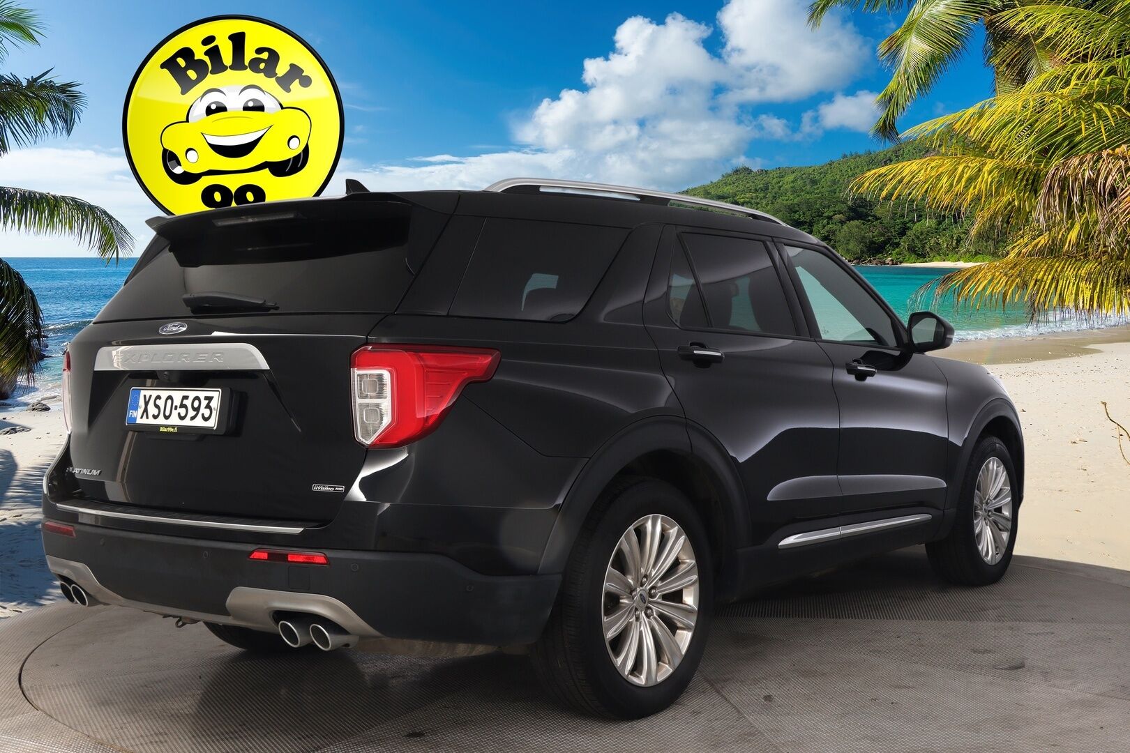 Ford Explorer 2020 3,0 V6 Ecoboost 457hv PHEV A10 AWD Platinum 5-ovinen ** ACC / Ilmastoidut nahat  / 360° / BLIS / - * Panorama / Vetokoukku / Lämmitettävä tuulilasi* 