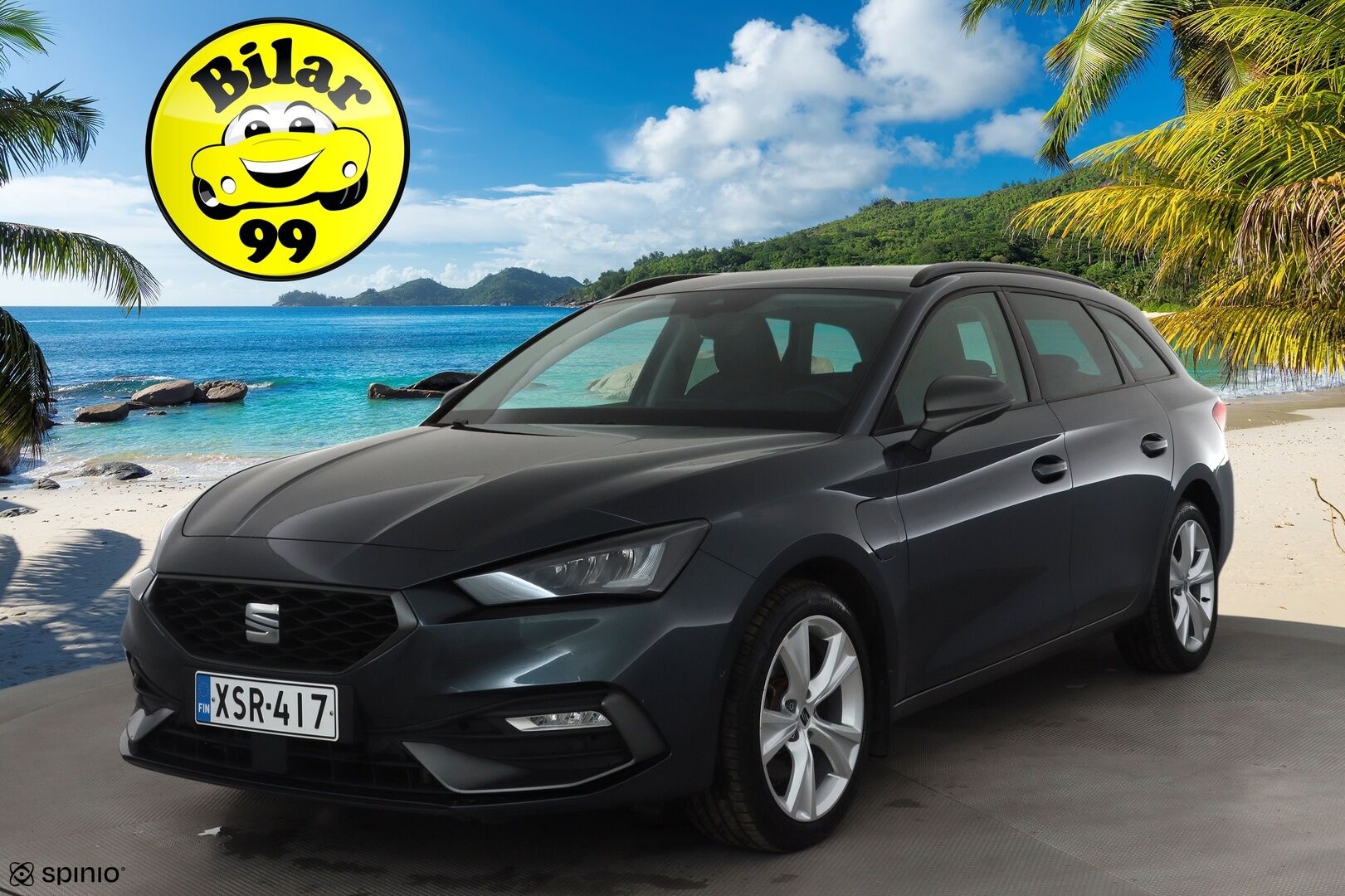 Seat Leon Sportstourer 2021 1.4 PHEV FR DSG * ACC / P.kamera / LED / Navi / KeylessGo / Sähköluukku / Puolinahat * - Kahdet renkaat aluvanteilla / Kattavat varusteet / Hyvin pidetty yksilö! - HULLUT AVAJAISHULINAT KORKOTARJOUS 3,29 %