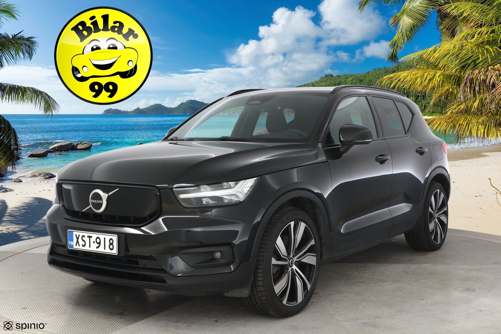 Volvo XC40 2021 Recharge Pure Electric P8 AWD R-Design / Adapt.Vakkari / Lämpöpumppu / Koukku / Digimittaristo / KeylessGo / Ratinlämmitin - Kahdet hyvät renkaat!
