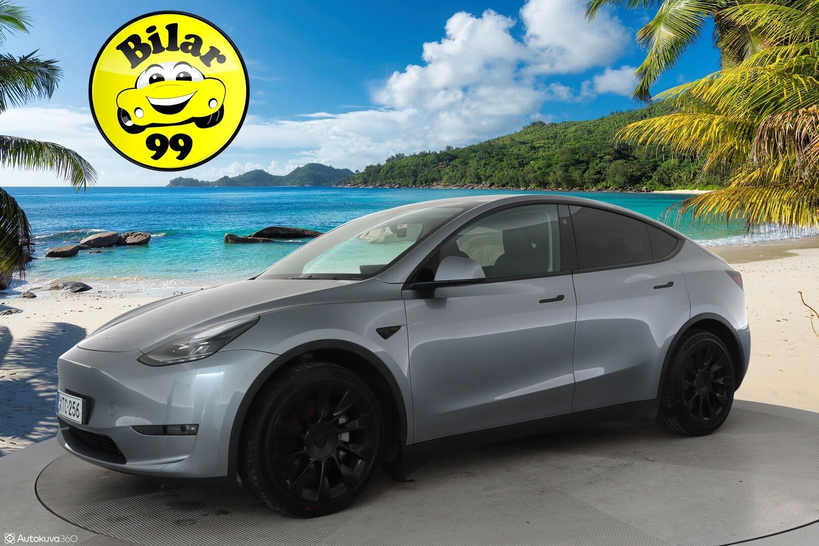 Tesla Model Y 2025 Long Range AWD **Koukku / Matrix LED / Autopilot / Lasikatto / P.kamera / Premium Audio** - 3,99 % KORKOTARJOUS TÄHÄN AUTOON - Quicksilver metalliväri / 1-om. Suomi-auto / Kahdet renkaat vanteilla
