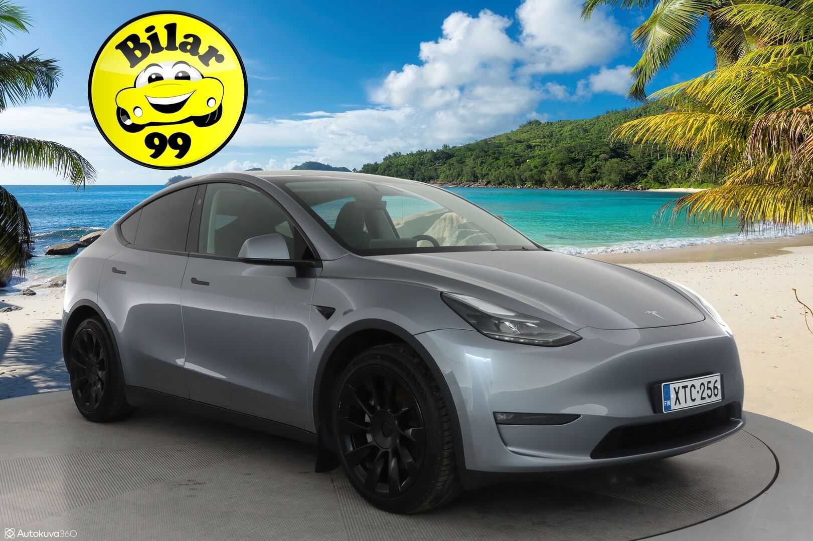 Tesla Model Y 2025 Long Range AWD **Koukku / Matrix LED / Autopilot / Lasikatto / P.kamera / Premium Audio** - 3,99 % KORKOTARJOUS TÄHÄN AUTOON - Quicksilver metalliväri / 1-om. Suomi-auto / Kahdet renkaat vanteilla