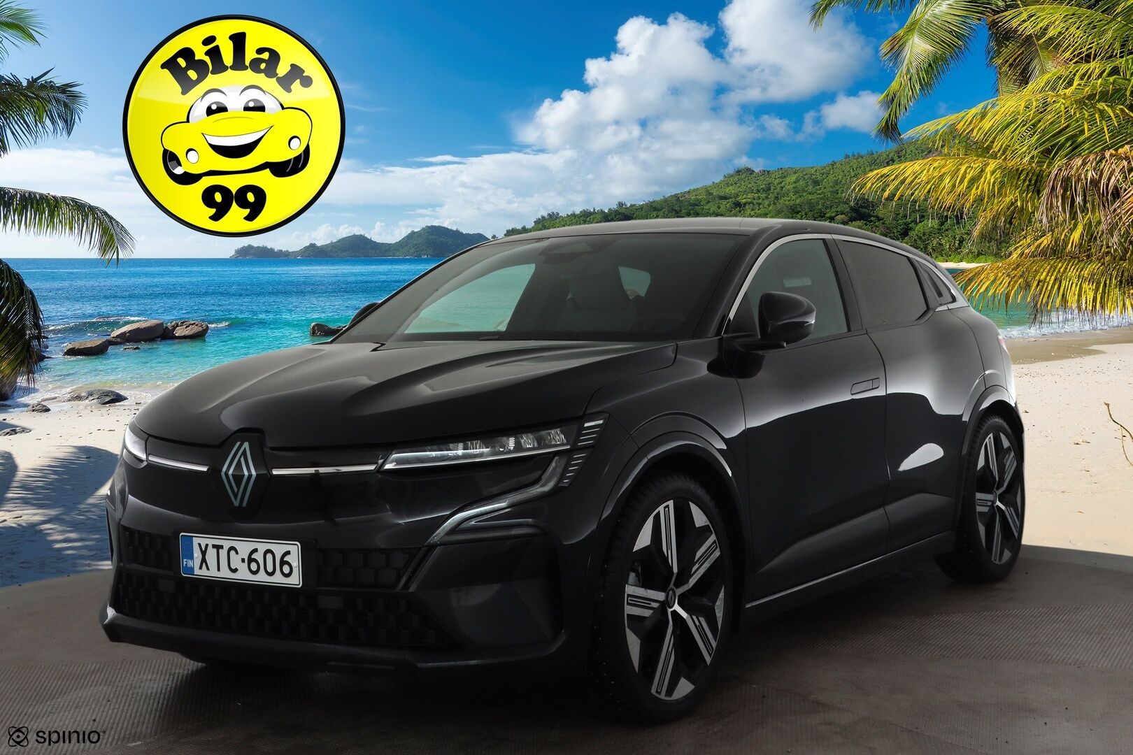 Renault Megane 2022 E-Tech electric 60kWh 220hv Techno * Koukku / ILP / Vakkari / LED / P.Kamera / Navi / Kaistavahti * - Kahdet renkaat aluvanteilla oem vanteilla / Soh. 95,7! / Siistikuntoinen