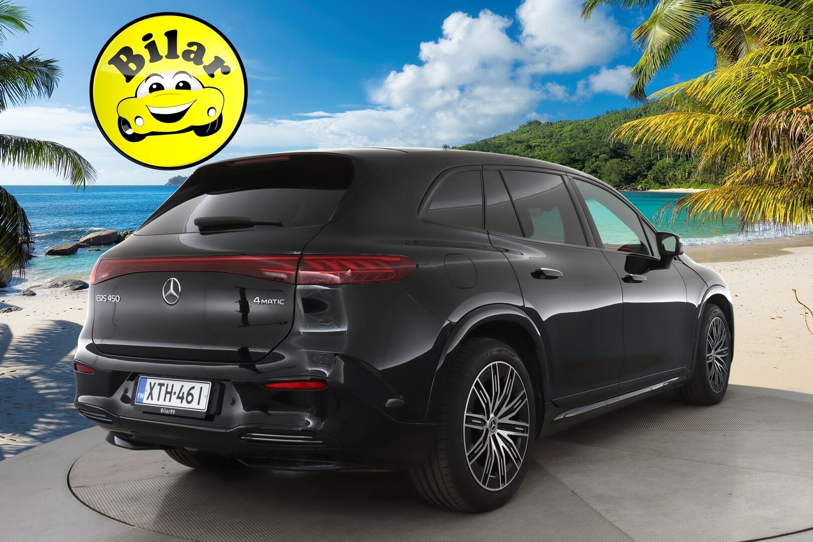 Mercedes-Benz EQS SUV 2023 450 4MATIC AMG Edition 7-Paikkainen - | Nelipyöräohjaus | Hyperscreen | Burmester | HUD | DTR+Q | Digital Light | Airmatic DC | Panorama | 360° | Ilm. sähkönahat muistilla | Koukku | 
