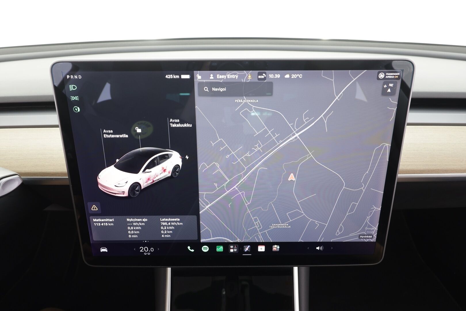 Tesla Model 3 2020 Long-Range Dual Motor AWD - | Lasikatto | ACC | P.Kamera | LED | Muistipenkki | Premium Audio | Kaistavahti | Navi | Keyless | 2x Latauskaapelit |