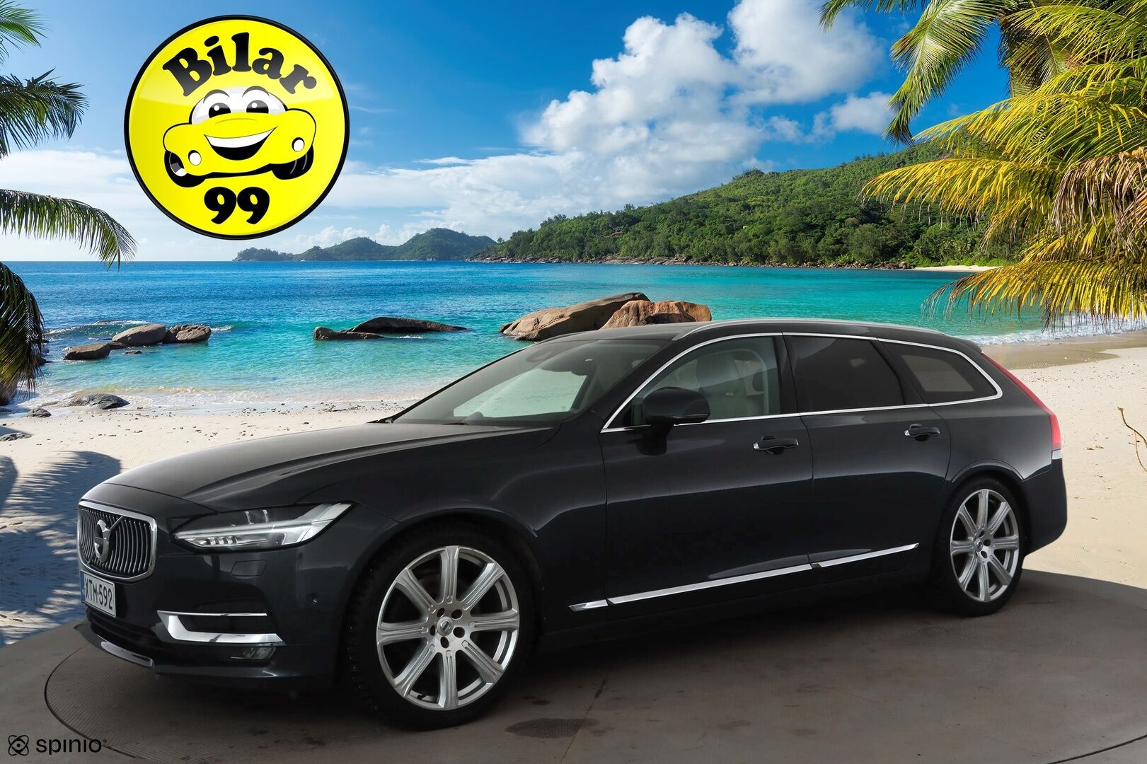 Volvo V90 2017 T6 AWD Business Inscription aut * Webasto / ACC / B&W / 360 / Full-LED / Muistipenkki / Navi / Kaistavahti * - Panorama / HUD / Suomi-auto / Kahdet renkaat aluvanteilla