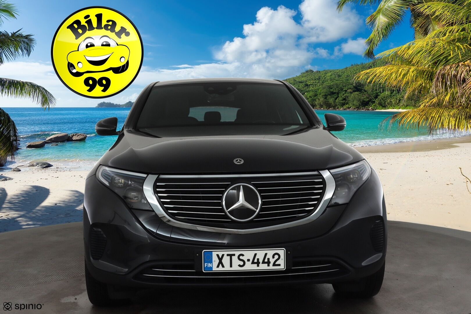 MERCEDES-BENZ EQC 2023 400 * Distronic+ / HUD / P.kamera / Midline / Lasikattoluukku / Koukku / Multibeam / Widescreen / Keyless / Navi * - Akku kuntotarkastettu SoH 95,4% / Kahdet renkaat aluvanteilla / Merkkihuollettu