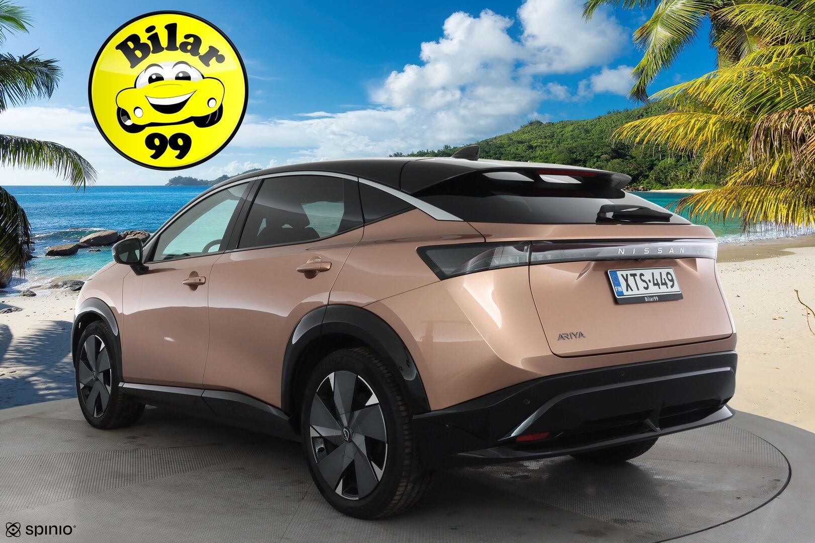 NISSAN ARIYA 2023 87kWh Evolve 2WD 22kw charger * Lämpöpumppu / Bose Audio / Adapt.Vakkari / Panoraama / HUD / Muistipenkit / LED - Merkkihuollot / Akku kuntotarkastettu SoH 98,9% / 2x Latauskaapelit / Kahdet renkaat aluvanteilla / Supervarusteet! - HULLUT AVAJAISHULINAT KORKOTARJOUS 3,29 %