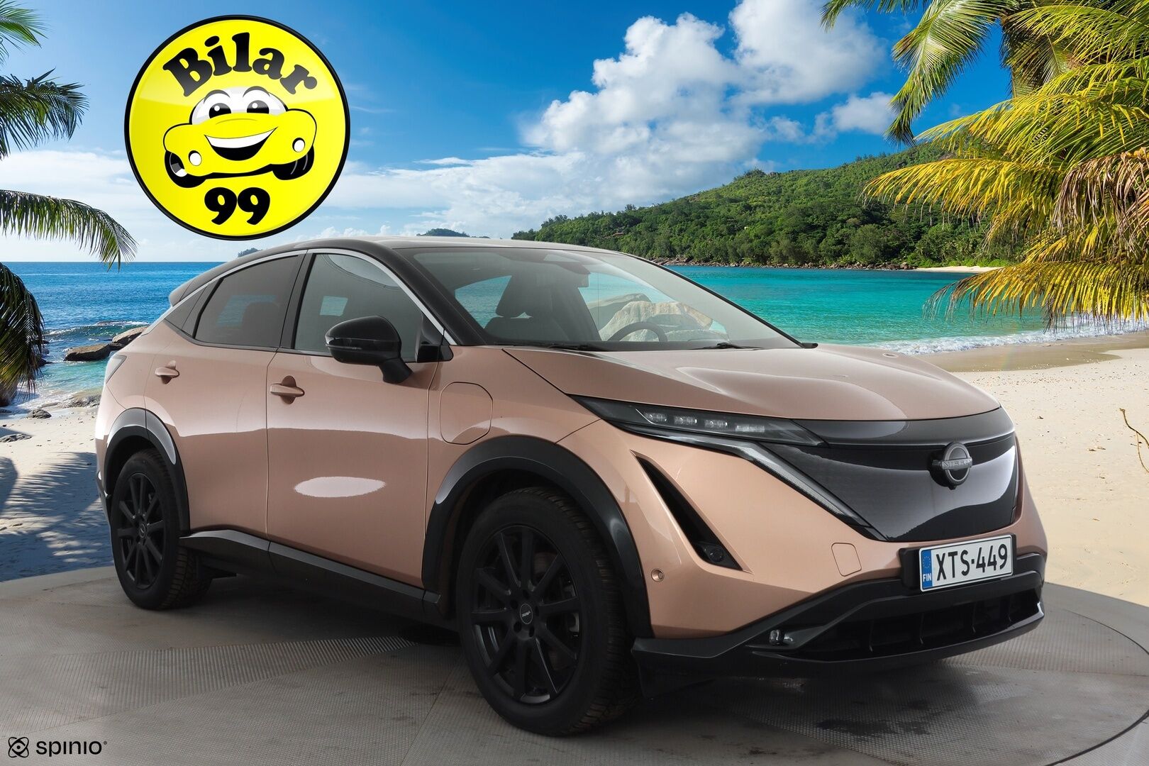 NISSAN ARIYA 2023 87kWh Evolve 2WD 22kw charger * Lämpöpumppu / Bose Audio / Adapt.Vakkari / Panoraama / HUD / Muistipenkit / LED - Merkkihuollot / Akku kuntotarkastettu SoH 98,9% / 2x Latauskaapelit / Kahdet renkaat aluvanteilla / Supervarusteet! - HULLUT AVAJAISHULINAT KORKOTARJOUS 3,29 %