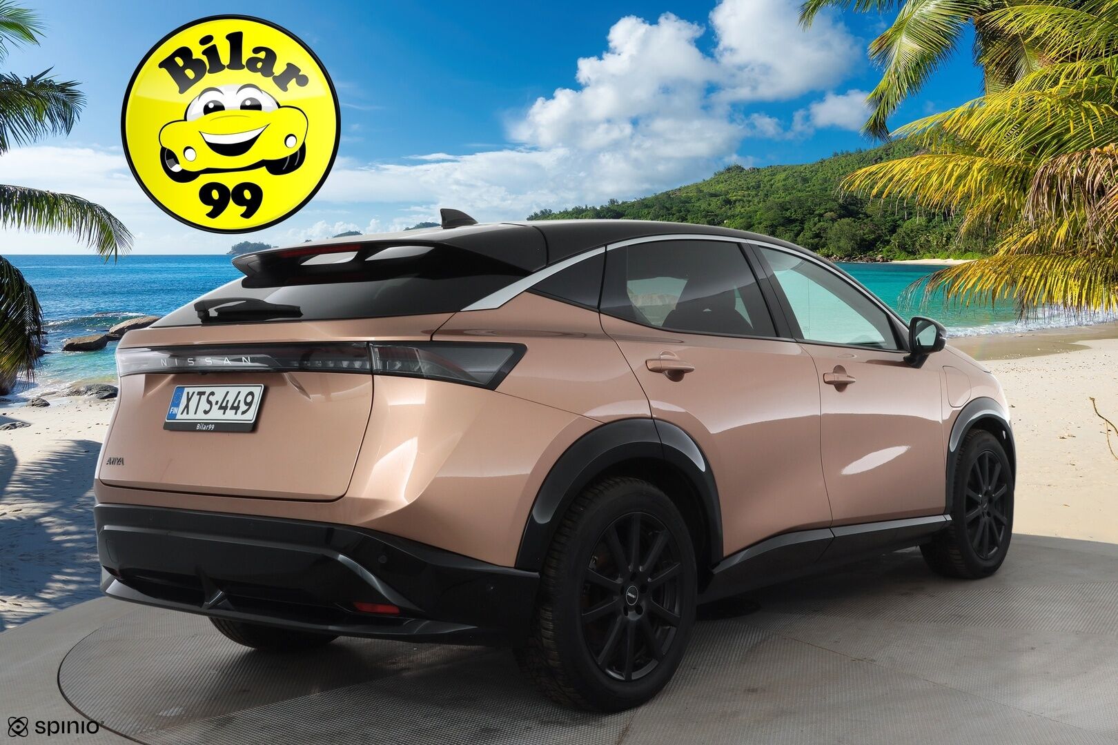 NISSAN ARIYA 2023 87kWh Evolve 2WD 22kw charger * Lämpöpumppu / Bose Audio / Adapt.Vakkari / Panoraama / HUD / Muistipenkit / LED - Merkkihuollot / Akku kuntotarkastettu SoH 98,9% / 2x Latauskaapelit / Kahdet renkaat aluvanteilla / Supervarusteet! - HULLUT AVAJAISHULINAT KORKOTARJOUS 3,29 %