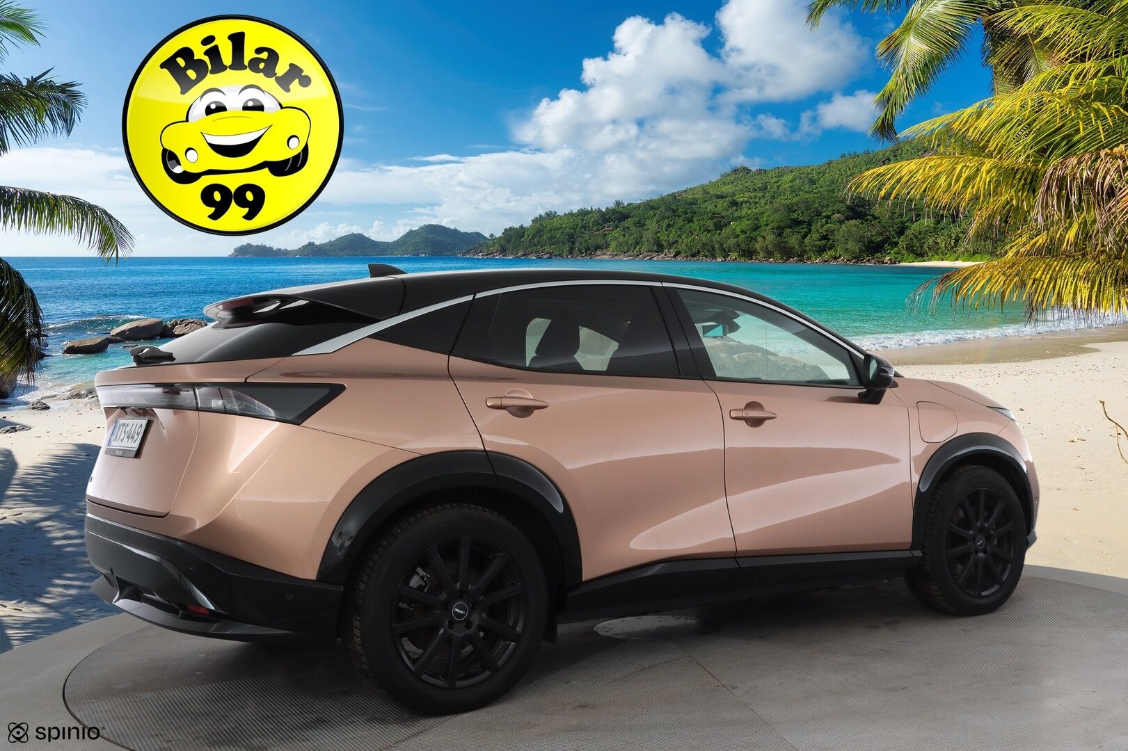 NISSAN ARIYA 2023 87kWh Evolve 2WD 22kw charger * Lämpöpumppu / Bose Audio / Adapt.Vakkari / Panoraama / HUD / Muistipenkit / LED - Merkkihuollot / Akku kuntotarkastettu SoH 98,9% / 2x Latauskaapelit / Kahdet renkaat aluvanteilla / Supervarusteet! - HULLUT AVAJAISHULINAT KORKOTARJOUS 3,29 %