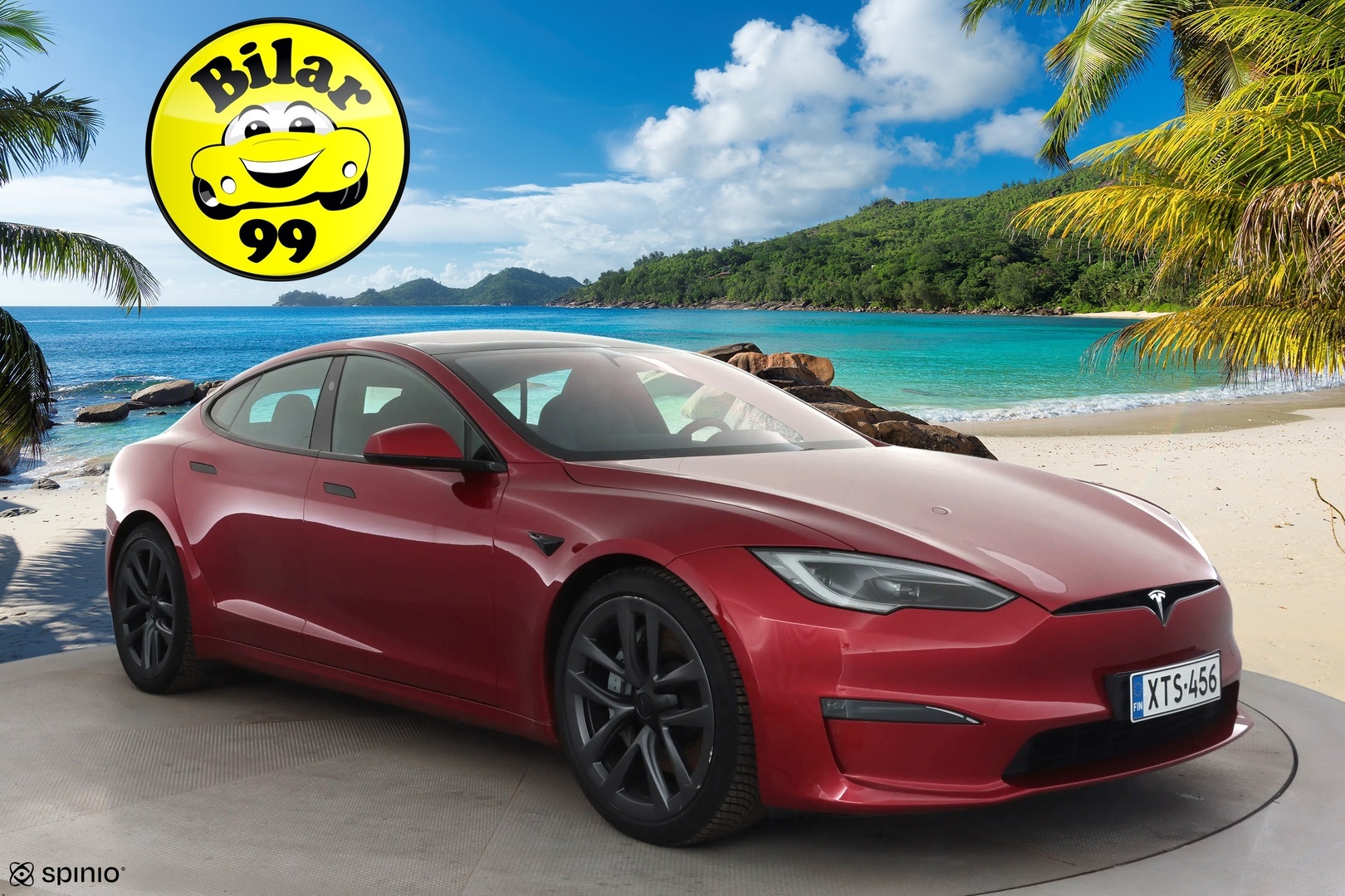 TESLA MODEL S 2023 Long Range Dual Motor * Koukku / ILP / Matrix LED / Viihdenäyttö / Ilma-alusta / Lasikatto / Premium Audio / Parannettu autopilot * - Ilmastoidut nahat 