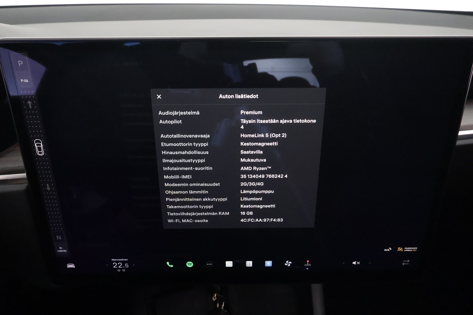TESLA MODEL S 2023 Long Range Dual Motor * Koukku / ILP / Matrix LED / Viihdenäyttö / Ilma-alusta / Lasikatto / Premium Audio / Parannettu autopilot * - Ilmastoidut nahat 