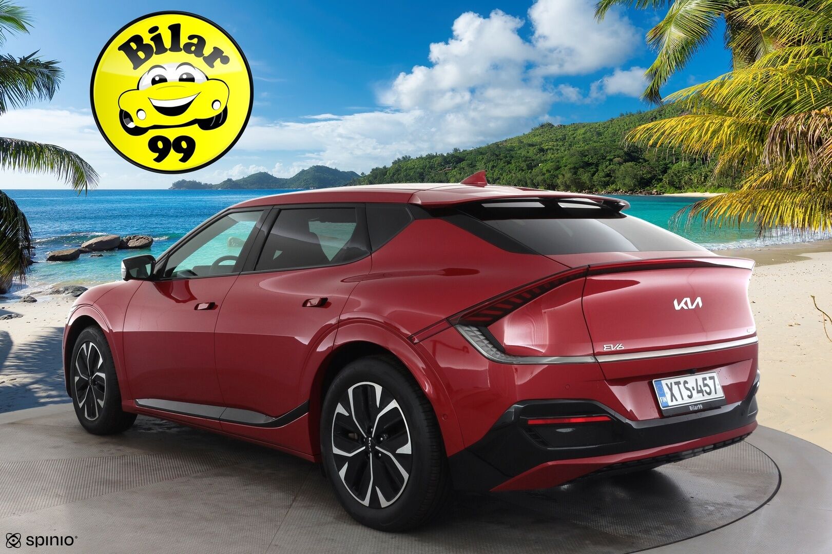 KIA EV6 2022 77.4 kWh GT-Line * ACC / HUD / 360° / ILP / Koukku / Adapt.LED / Ilmastoidut penkit / Navi / Keyless / Meridian * - Akku kuntotarkastettu SoH 96,9% / Kahdet renkaat aluvanteilla / Merkkihuollettu