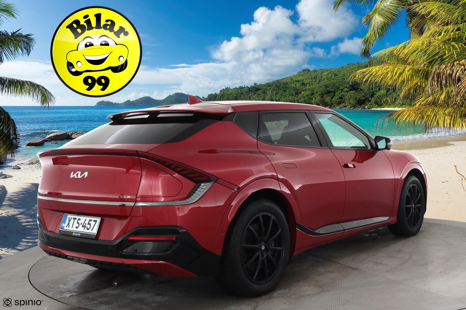 KIA EV6 2022 77.4 kWh GT-Line * ACC / HUD / 360° / ILP / Koukku / Adapt.LED / Ilmastoidut penkit / Navi / Keyless / Meridian * - Kahdet renkaat aluvanteilla / Merkkihuollettu