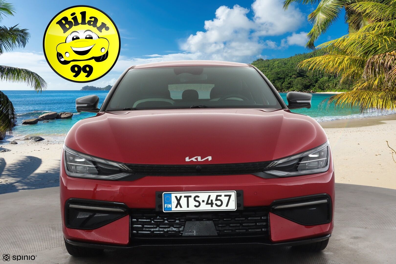 KIA EV6 2022 77.4 kWh GT-Line * ACC / HUD / 360° / ILP / Koukku / Adapt.LED / Ilmastoidut penkit / Navi / Keyless / Meridian * - Kahdet renkaat aluvanteilla / Merkkihuollettu