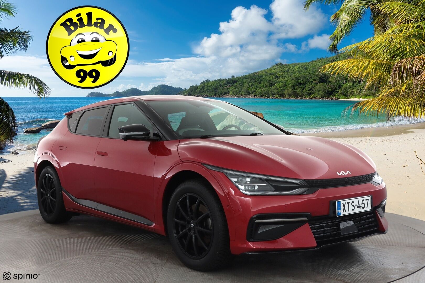 KIA EV6 2022 77.4 kWh GT-Line * ACC / HUD / 360° / ILP / Koukku / Adapt.LED / Ilmastoidut penkit / Navi / Keyless / Meridian * - Akku kuntotarkastettu SoH 96,9% / Kahdet renkaat aluvanteilla / Merkkihuollettu