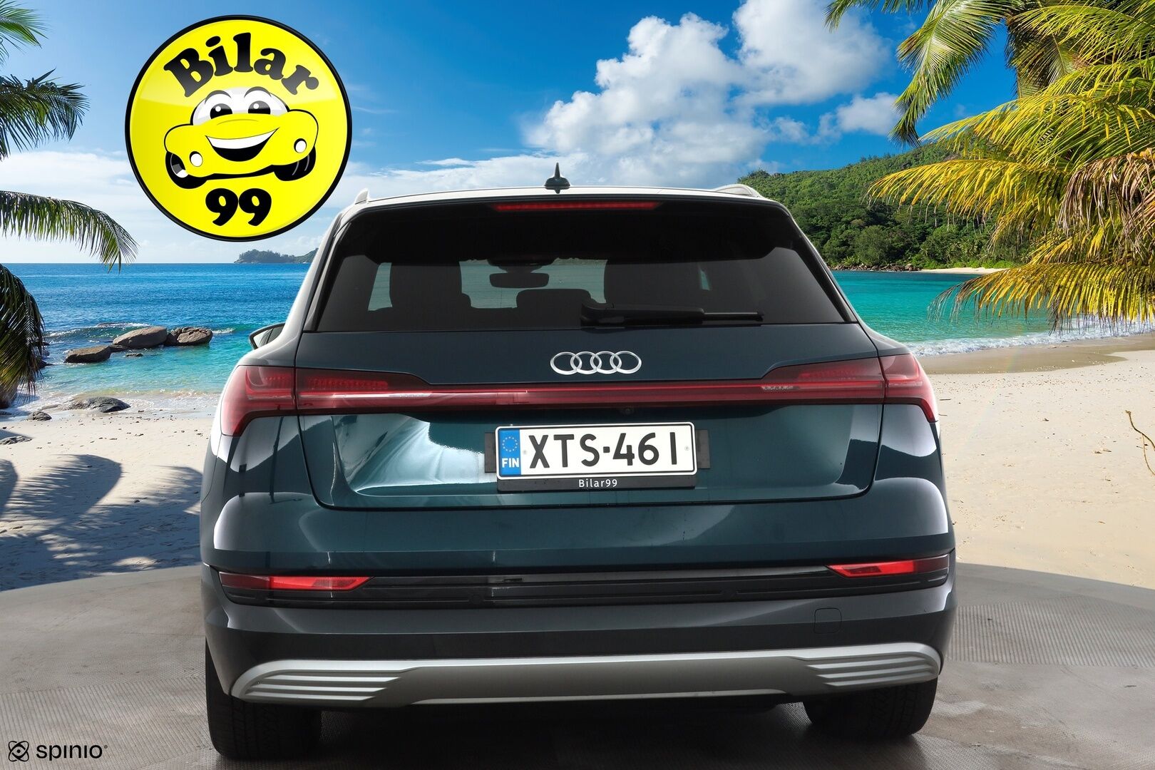 AUDI E-TRON 2022 55 Quattro 300kW * ACC / 360° / Matrix LED / Ilma-alusta / Koukku / Panorama / Navi / Keyless / Sporttipenkit * - Kahdet renkaat aluvanteilla / Merkkihuollettu