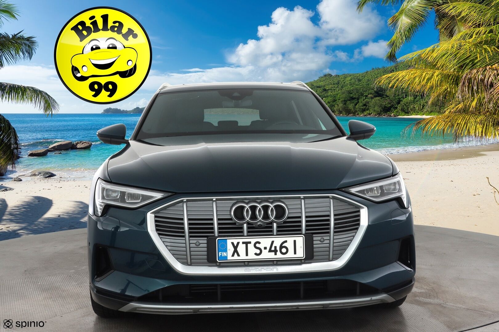 AUDI E-TRON 2022 55 Quattro 300kW * ACC / 360° / Matrix LED / Ilma-alusta / Koukku / Panorama / Navi / Keyless / Sporttipenkit * - Kahdet renkaat aluvanteilla / Merkkihuollettu