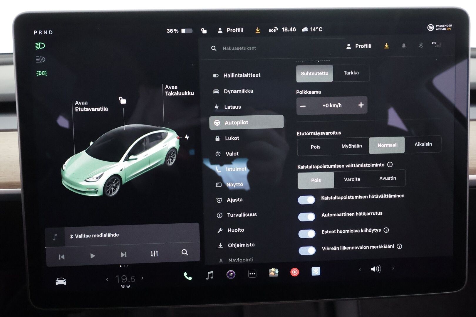 TESLA MODEL 3 2021 Long Range Dual Motor * Lasikatto / ILP / ACC / Matrix-LED / Muistipenkki / P.kamera / Premium Audio / Navi *