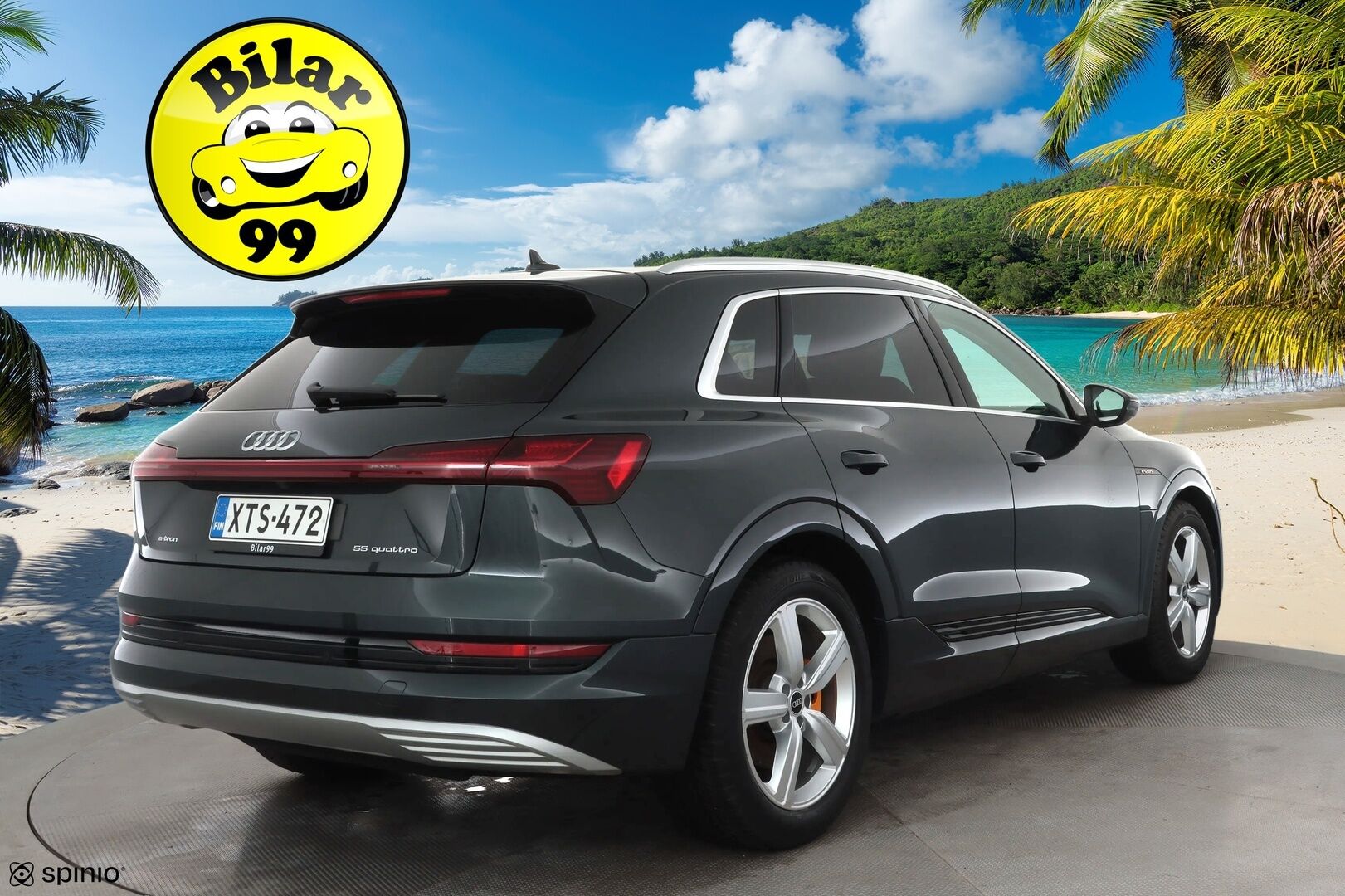 AUDI E-TRON 2023 Advanced 55 quattro * B&O / ACC / Matrix / P.Kamera / Lisälämmitin / Kaistavahti / Koukku / Keyless * - Merkkihuollot / Akku kuntotarkastettu / Kahdet renkaat aluvanteilla / 2x Latauskaapelit