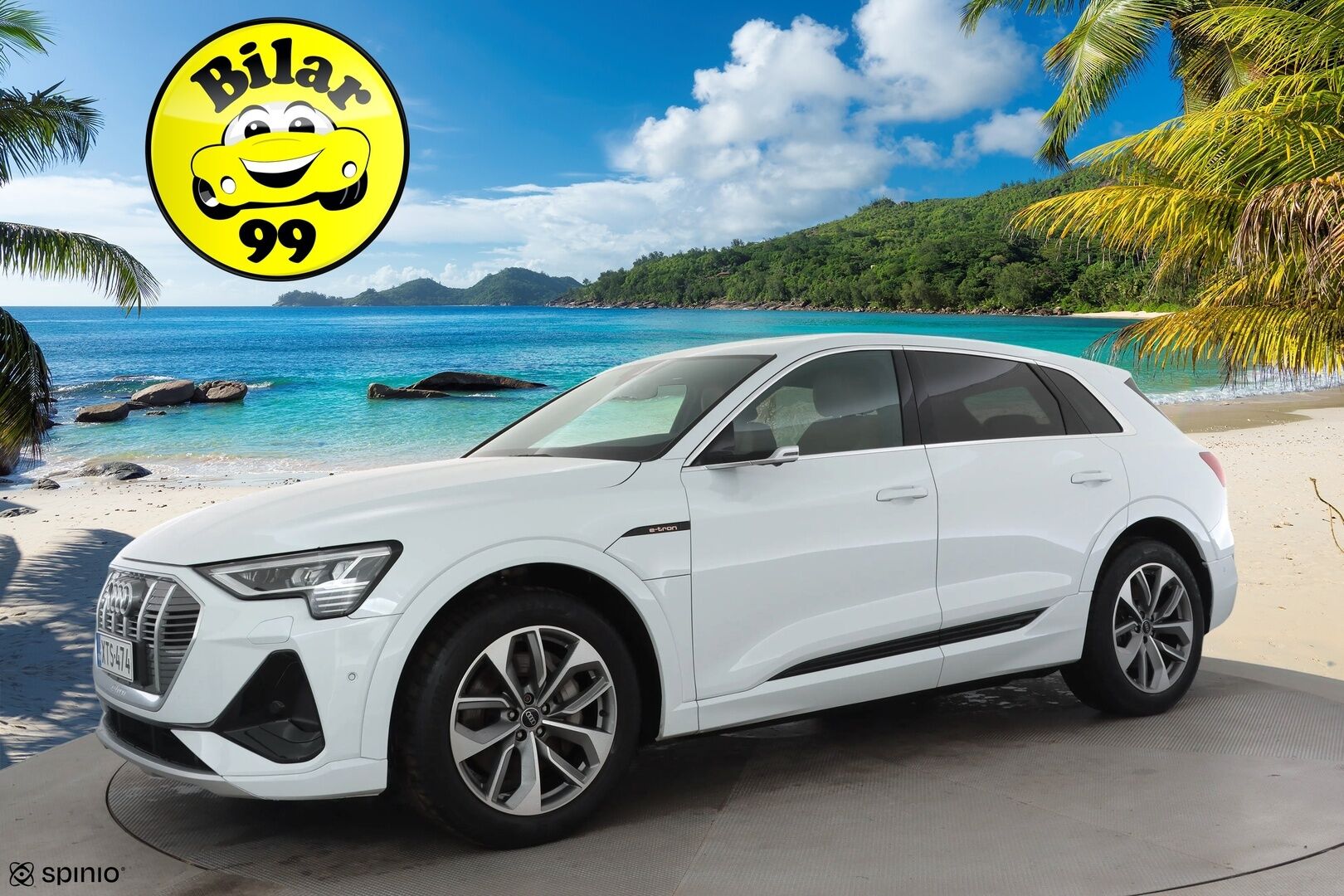 AUDI E-TRON 2023 S Line 55 quattro * Adapt.Vakkari / Bang&Olufsen / Koukku / Panoraama / HUD / Ruskeat Nahat / Ilma-Alusta / Navi - Akku kuntotarkastettu / Kahdet renkaat aluvanteilla / Merkkihuollettu / Supervarusteet!