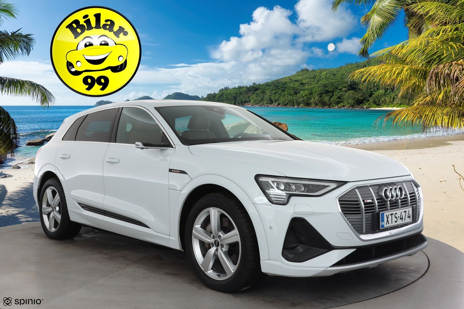AUDI E-TRON 2023 S Line 55 quattro * ACC / Bang&Olufsen / Koukku / Panoraama / HUD / Ruskeat Nahat / Ilma-Alusta / P-Kamera ** - Akku kuntotarkastettu / Kahdet renkaat aluvanteilla / Merkkihuollettu / Supervarusteet! - HULLUT AVAJAISHULINAT KORKOTARJOUS 3,29 %