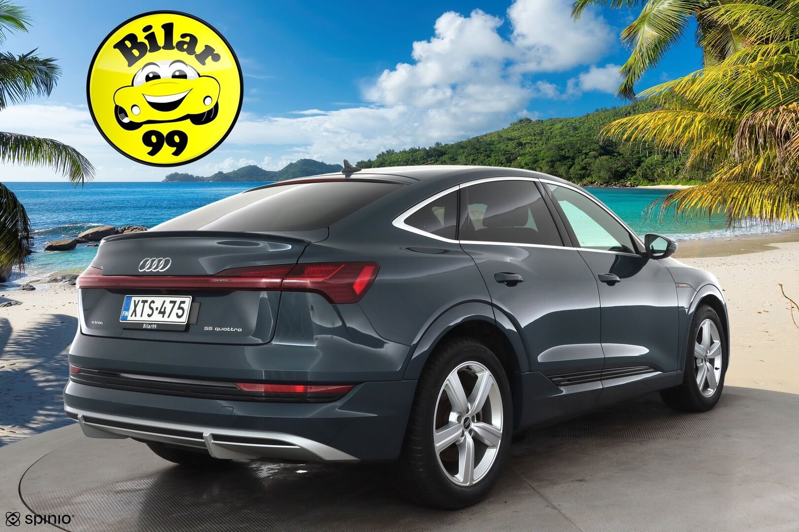 AUDI E-TRON 2023 Sportback Advanced 55 quattro * B&O / ACC / Matrix / P.Kamera / Sportpenkit / Kaistavahti / Navi / Digimittaristo * - Merkkihuollot / Akku kuntotarkastettu / Kahdet renkaat aluvanteilla / 2x Latauskaapelit