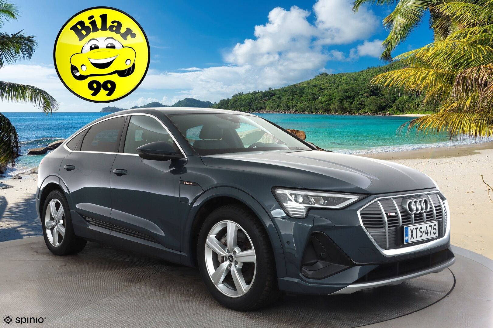 AUDI E-TRON 2023 Sportback Advanced 55 quattro * B&O / ACC / Matrix / P.Kamera / Sportpenkit / Kaistavahti / Navi / Digimittaristo * - Merkkihuollot / Akku kuntotarkastettu / Kahdet renkaat aluvanteilla / 2x Latauskaapelit