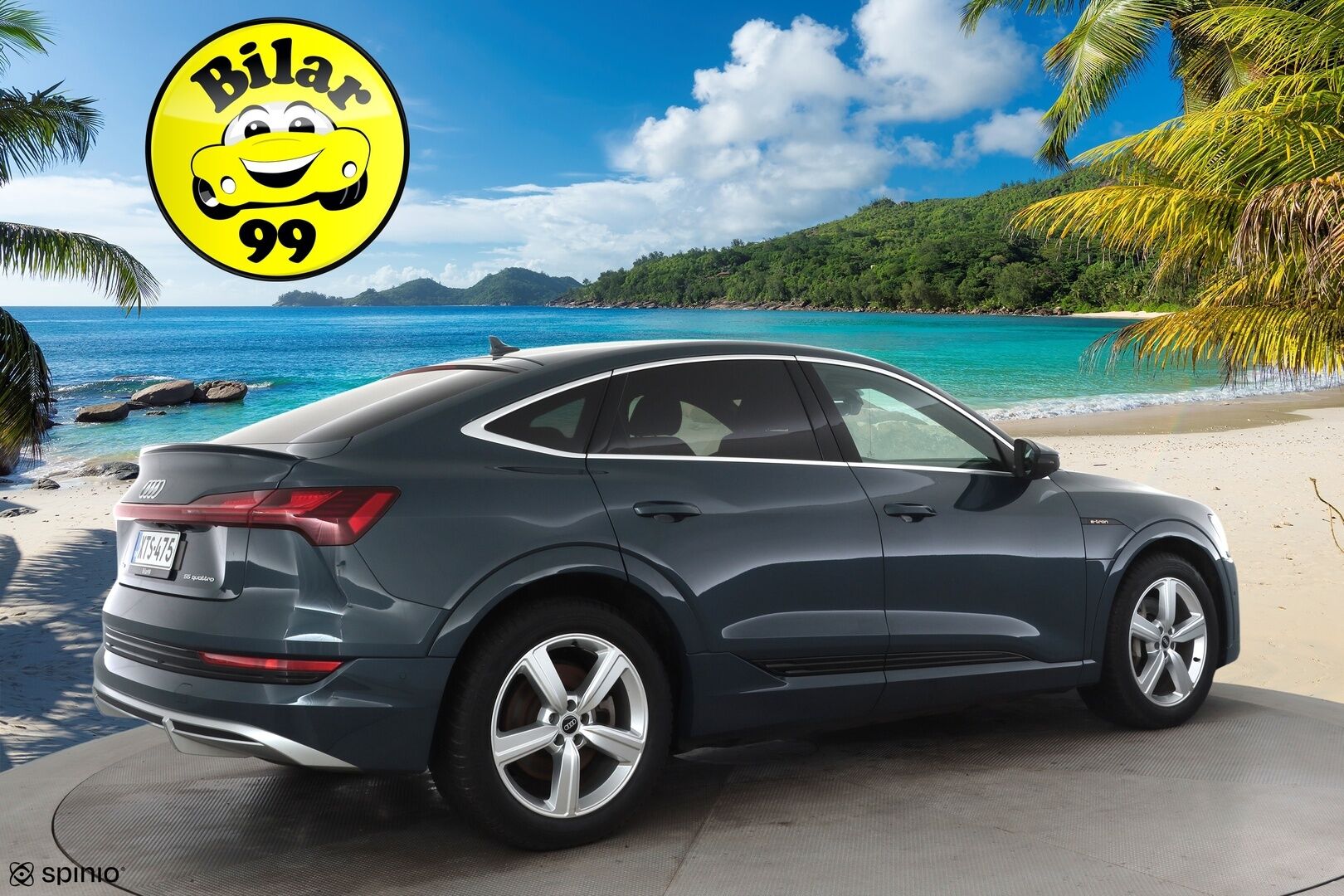 AUDI E-TRON 2023 Sportback Advanced 55 quattro * B&O / ACC / Matrix / P.Kamera / Sportpenkit / Kaistavahti / Navi / Digimittaristo * - Merkkihuollot / Akku kuntotarkastettu / Kahdet renkaat aluvanteilla / 2x Latauskaapelit