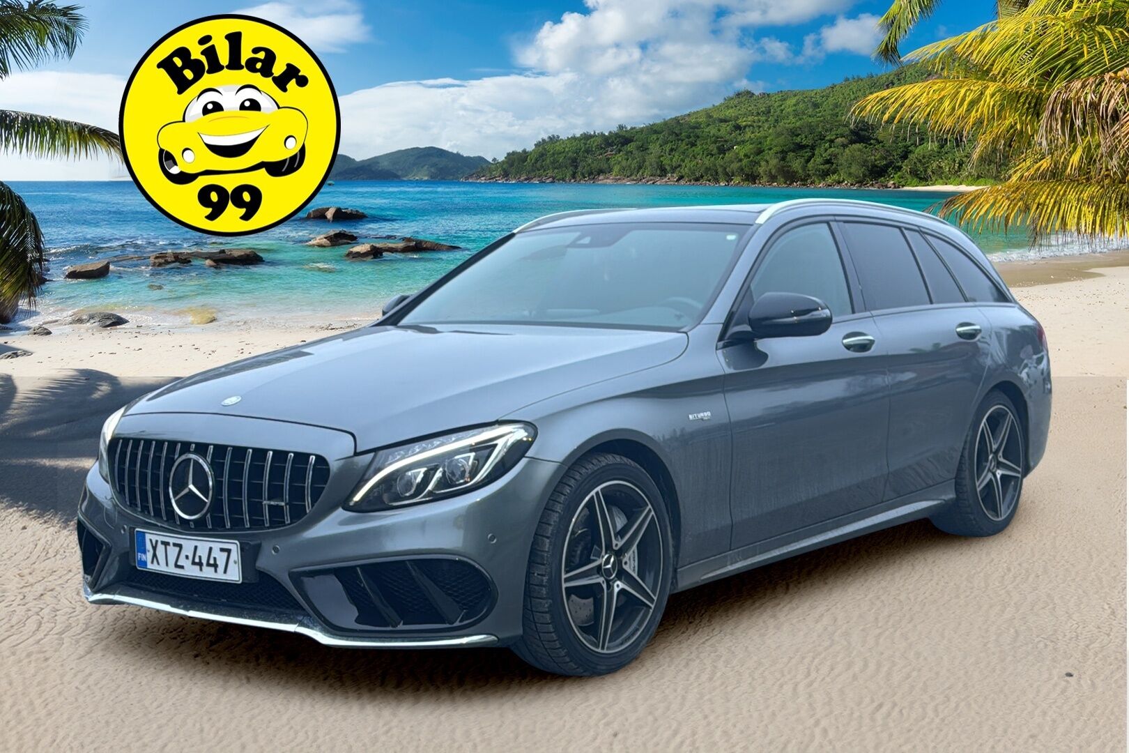Mercedes-Benz C 43 AMG 2016 4MATIC 9G / Burmester / Designo / AMG Ride Control / Panorama / Vetokoukku / IHC+ / P-Kamera - Designo nahkaverhoilu! / Keyless / BLIS