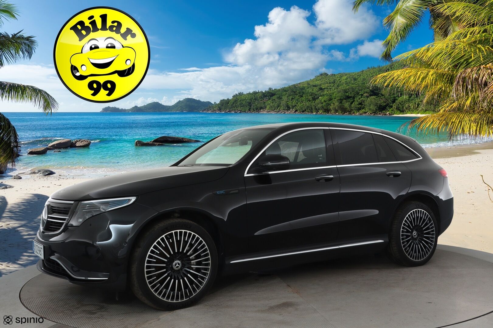 MERCEDES-BENZ EQC 2022 400 4Matic AMG Exclusive **Widescreen / HUD / ILS-LED / Distronic / 360° / Lasikattoluukku / Ilmastoidut Sporttinahat** - 3,99 % KORKOTARJOUS TÄHÄN AUTOON - 2x Latauskaapelit / Kahdet Renkaat / **HYVILLÄ KAMOILLA**