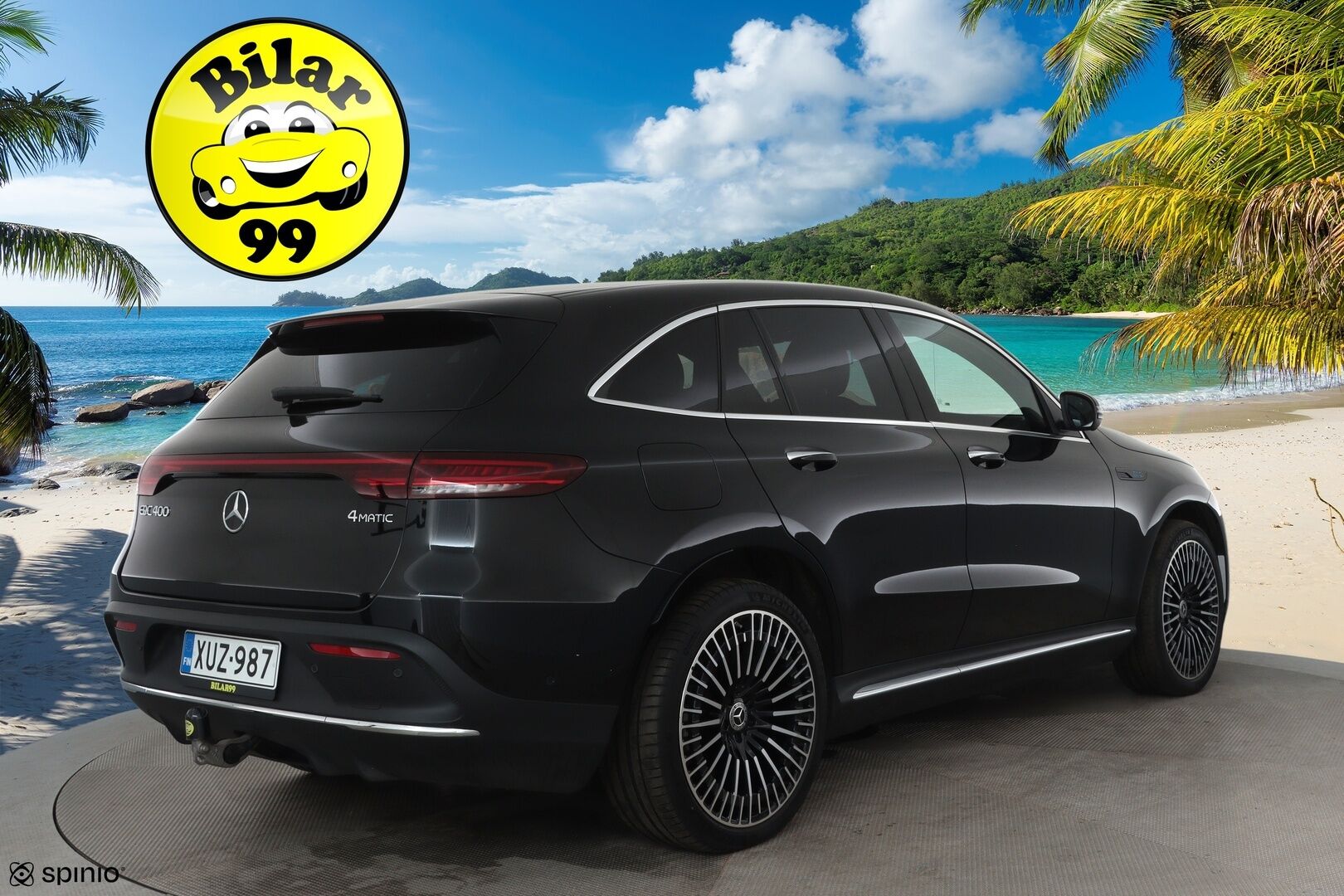 MERCEDES-BENZ EQC 2022 400 4Matic AMG Exclusive **Widescreen / HUD / ILS-LED / Distronic / 360° / Lasikattoluukku / Ilmastoidut Sporttinahat** - 3,99 % KORKOTARJOUS TÄHÄN AUTOON - 2x Latauskaapelit / Kahdet Renkaat / **HYVILLÄ KAMOILLA**