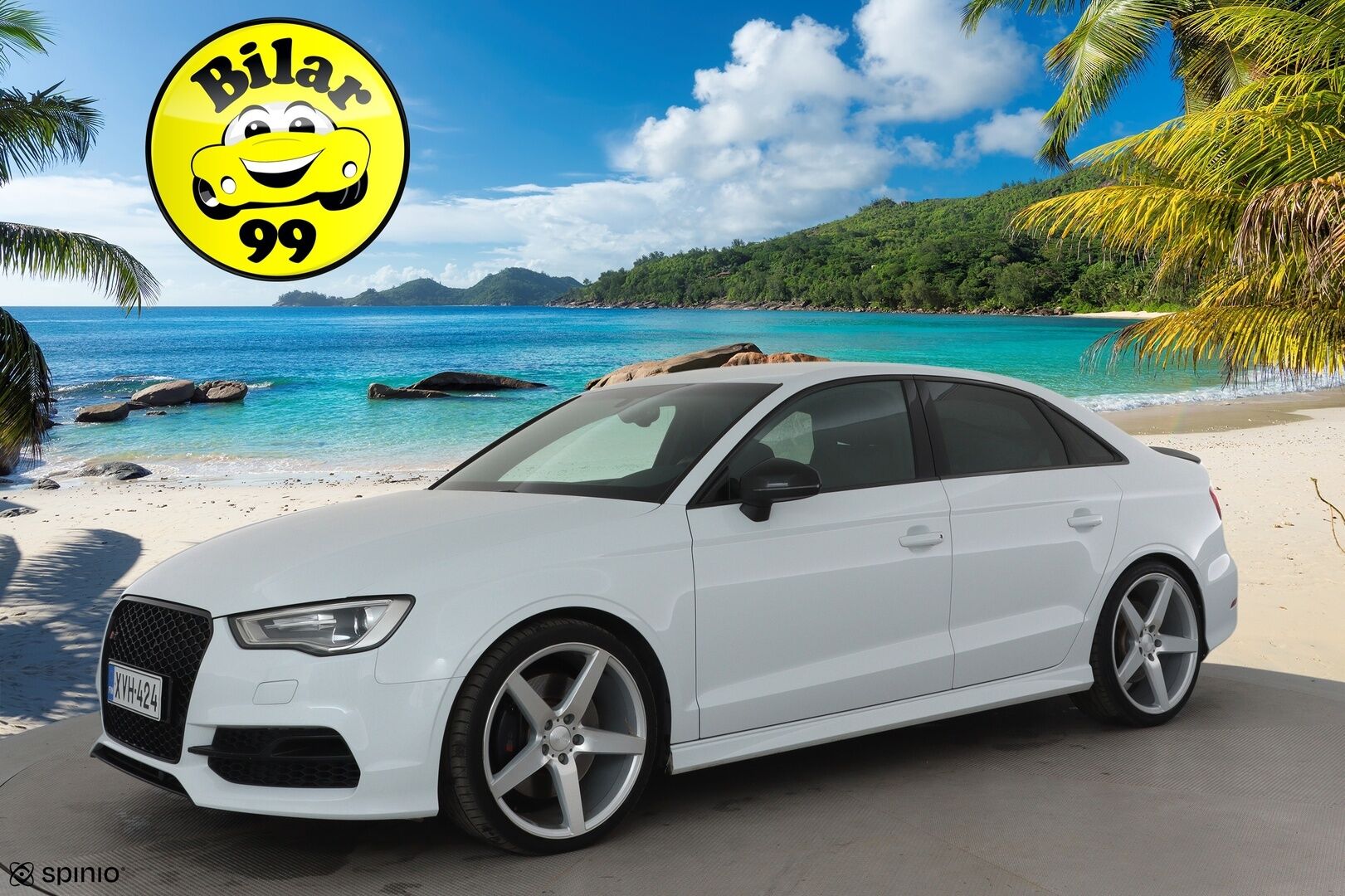 Audi S3 2015 Sedan 2,0 TFSI 221 kW quattro S tronic *Bang&Olufsen / Vakkari / Keyless / Navi / Sporttipenkit / Lohkolämmitin* - Hunajakennomaski / Flatbottom ratti / Suomi-auto / Merkkihuollettu / Kahdet renkaat aluvanteilla - Osta nyt, maksa vasta ensi vuonna