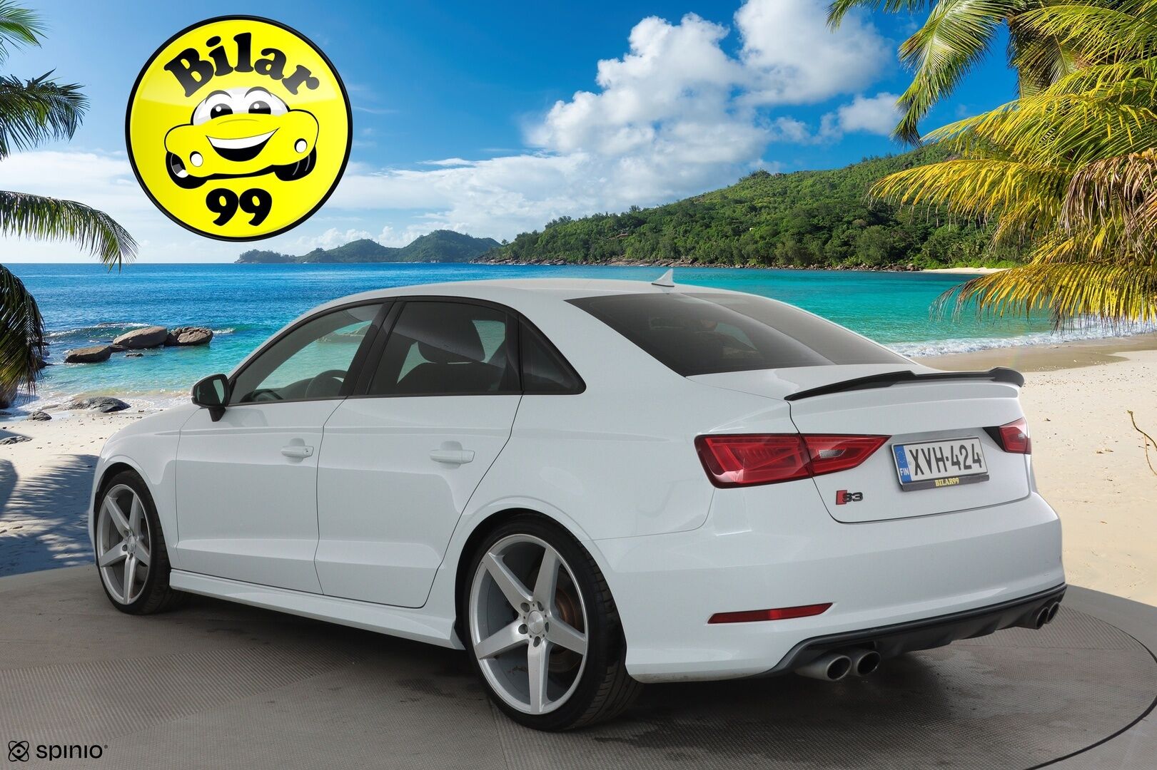 Audi S3 2015 Sedan 2,0 TFSI 221 kW quattro S tronic *Bang&Olufsen / Vakkari / Keyless / Navi / Sporttipenkit / Lohkolämmitin* - Hunajakennomaski / Flatbottom ratti / Suomi-auto / Merkkihuollettu / Kahdet renkaat aluvanteilla - Osta nyt, maksa vasta ensi vuonna