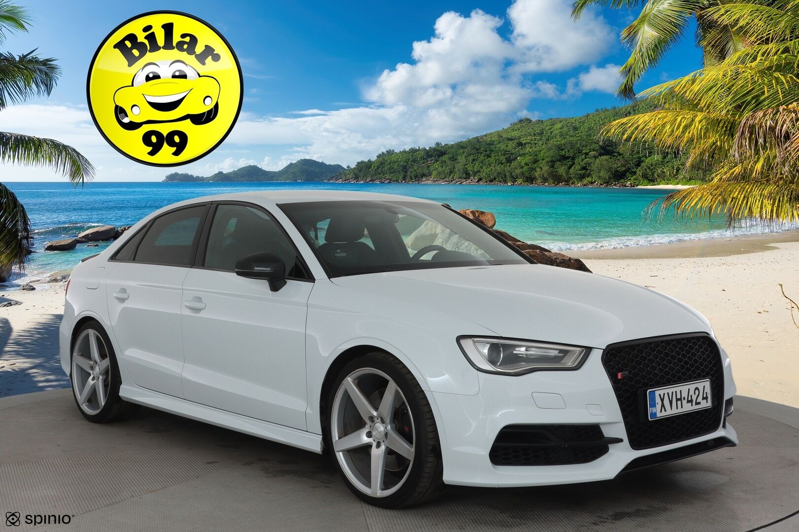 Audi S3 2015 Sedan 2,0 TFSI 221 kW quattro S tronic *Bang&Olufsen / Vakkari / Keyless / Navi / Sporttipenkit / Lohkolämmitin* - Hunajakennomaski / Flatbottom ratti / Suomi-auto / Merkkihuollettu / Kahdet renkaat aluvanteilla - Osta nyt, maksa vasta ensi vuonna