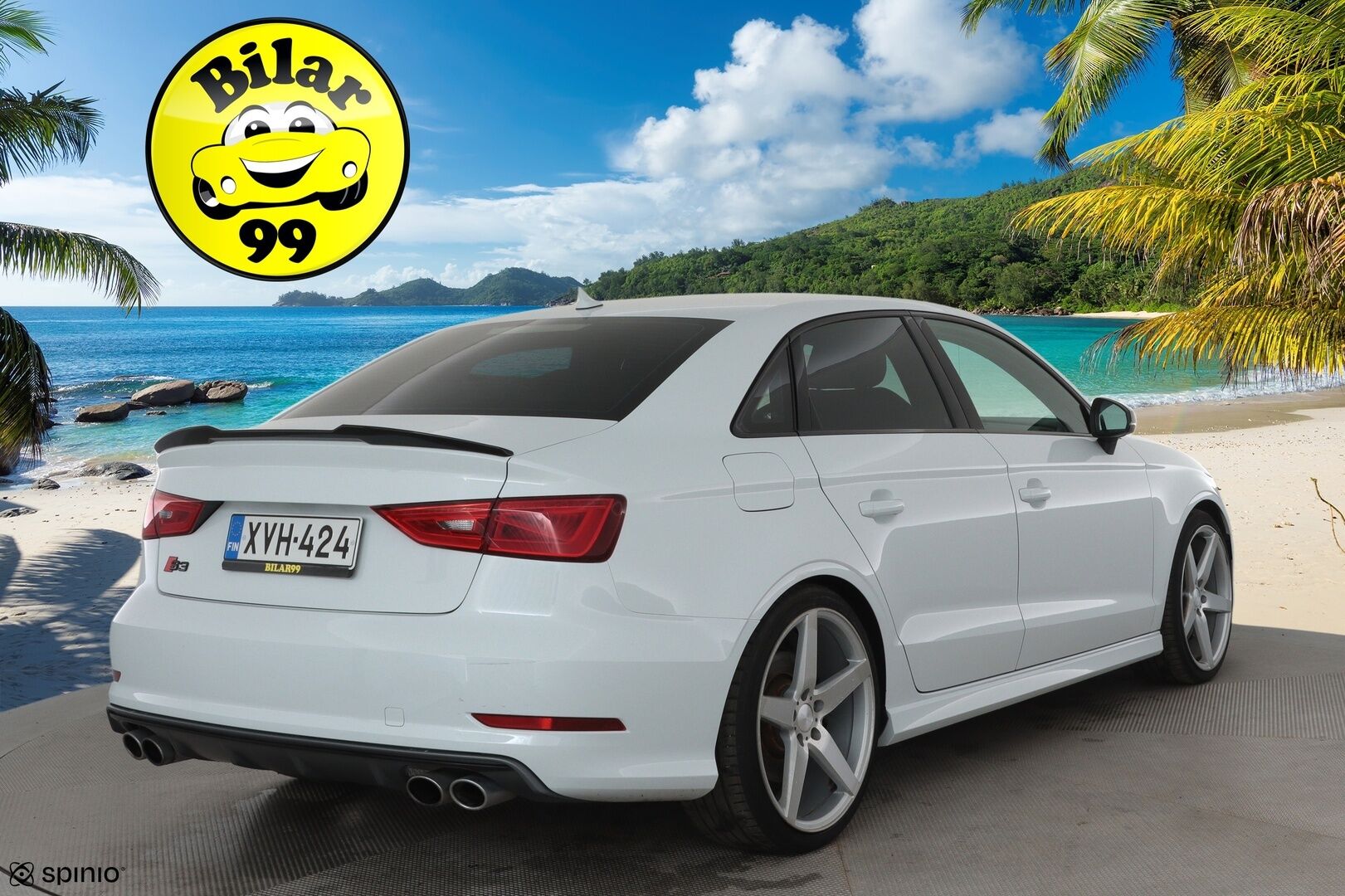 Audi S3 2015 Sedan 2,0 TFSI 221 kW quattro S tronic *Bang&Olufsen / Vakkari / Keyless / Navi / Sporttipenkit / Lohkolämmitin* - Hunajakennomaski / Flatbottom ratti / Suomi-auto / Merkkihuollettu / Kahdet renkaat aluvanteilla - Osta nyt, maksa vasta ensi vuonna