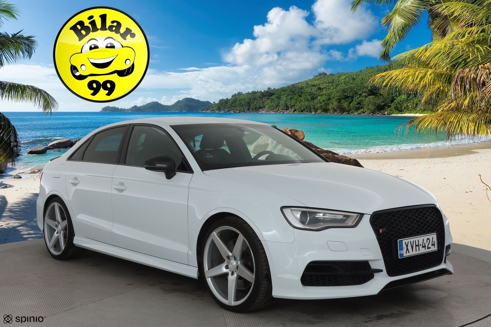 Audi S3 2015 Sedan 2,0 TFSI 221 kW quattro S tronic *Bang&Olufsen / Vakkari / Keyless / Navi / Sporttipenkit / Lohkolämmitin* - *Hunajakennomaski / Flatbottom ratti / Suomi-auto / Merkkihuollettu / Kahdet renkaat aluvanteilla*