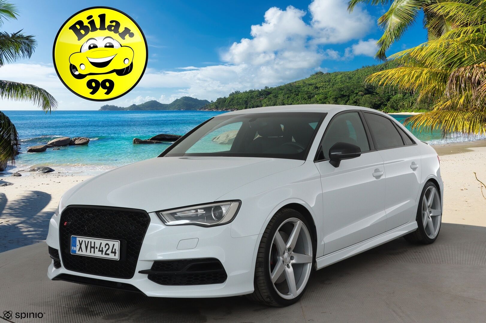 Audi S3 2015 Sedan 2,0 TFSI 221 kW quattro S tronic *Bang&Olufsen / Vakkari / Keyless / Navi / Sporttipenkit / Lohkolämmitin* - Hunajakennomaski / Flatbottom ratti / Suomi-auto / Merkkihuollettu / Kahdet renkaat aluvanteilla - Osta nyt, maksa vasta ensi vuonna