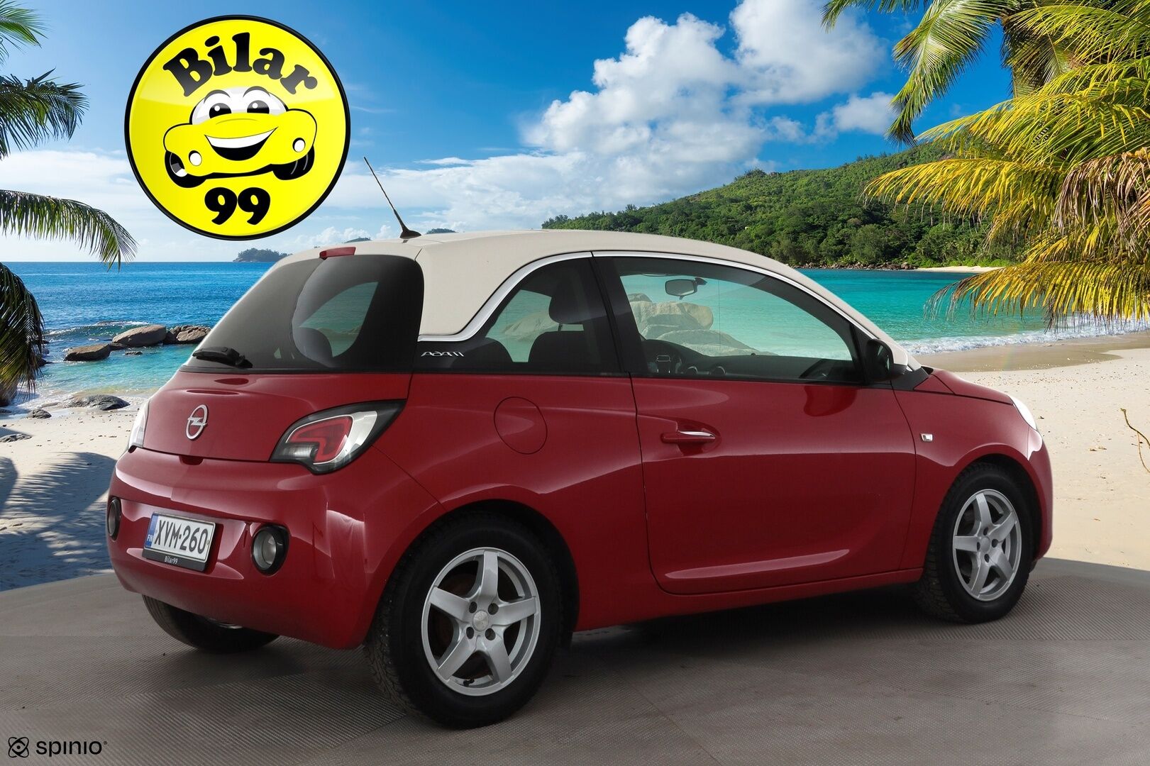 Opel Adam 2014 3-ov Glam 1,4 ecoFLEX 64kW MT5 * Vakkari / Bluetooth / Lasikatto / Puolinahat / Aut.Ilmastointi / Ratinlämmitys * - *Suomi-auto / Panorama / Vähän ajettu!*