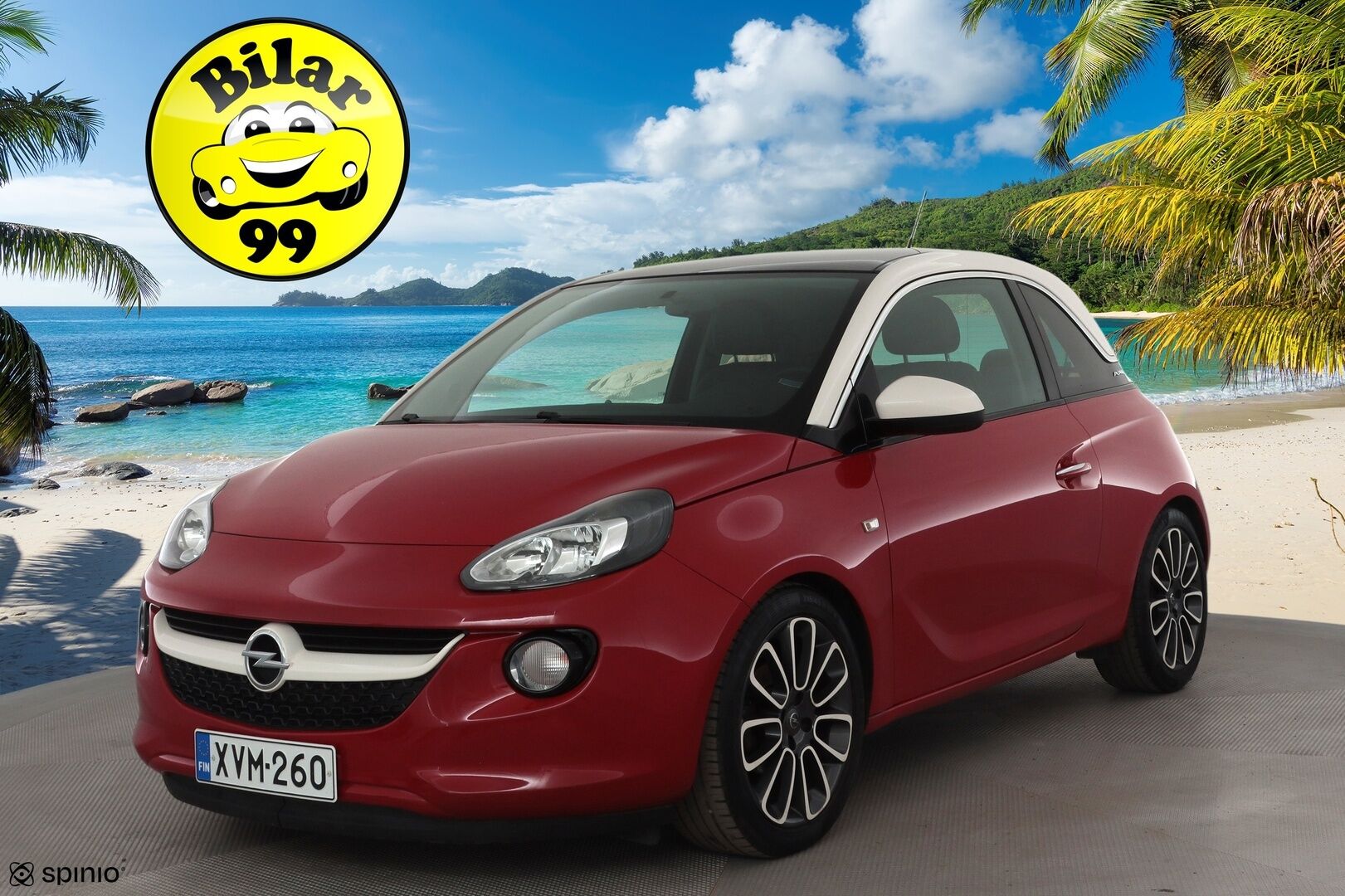 Opel Adam 2014 3-ov Glam 1,4 ecoFLEX 64kW MT5 * Vakkari / Bluetooth / Lasikatto / Puolinahat / Aut.Ilmastointi / Ratinlämmitys * - *Suomi-auto / Panorama / Vähän ajettu!*