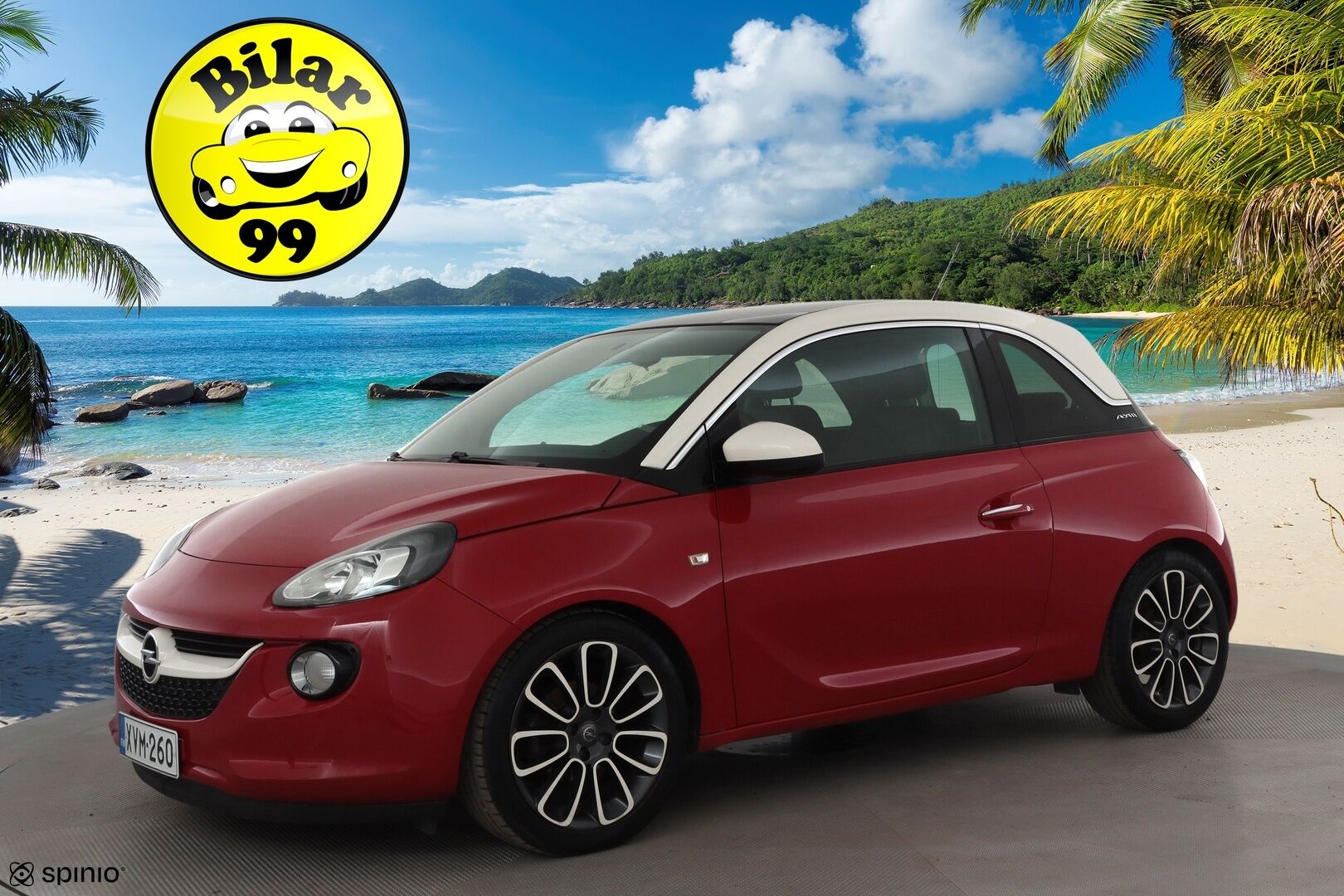 Opel Adam 2014 3-ov Glam 1,4 ecoFLEX 64kW MT5 * Vakkari / Bluetooth / Lasikatto / Puolinahat / Aut.Ilmastointi / Ratinlämmitys * - Suomi-auto - HULLUT BLACKWEEK JATKOT - KORKOTARJOUS 2,49%