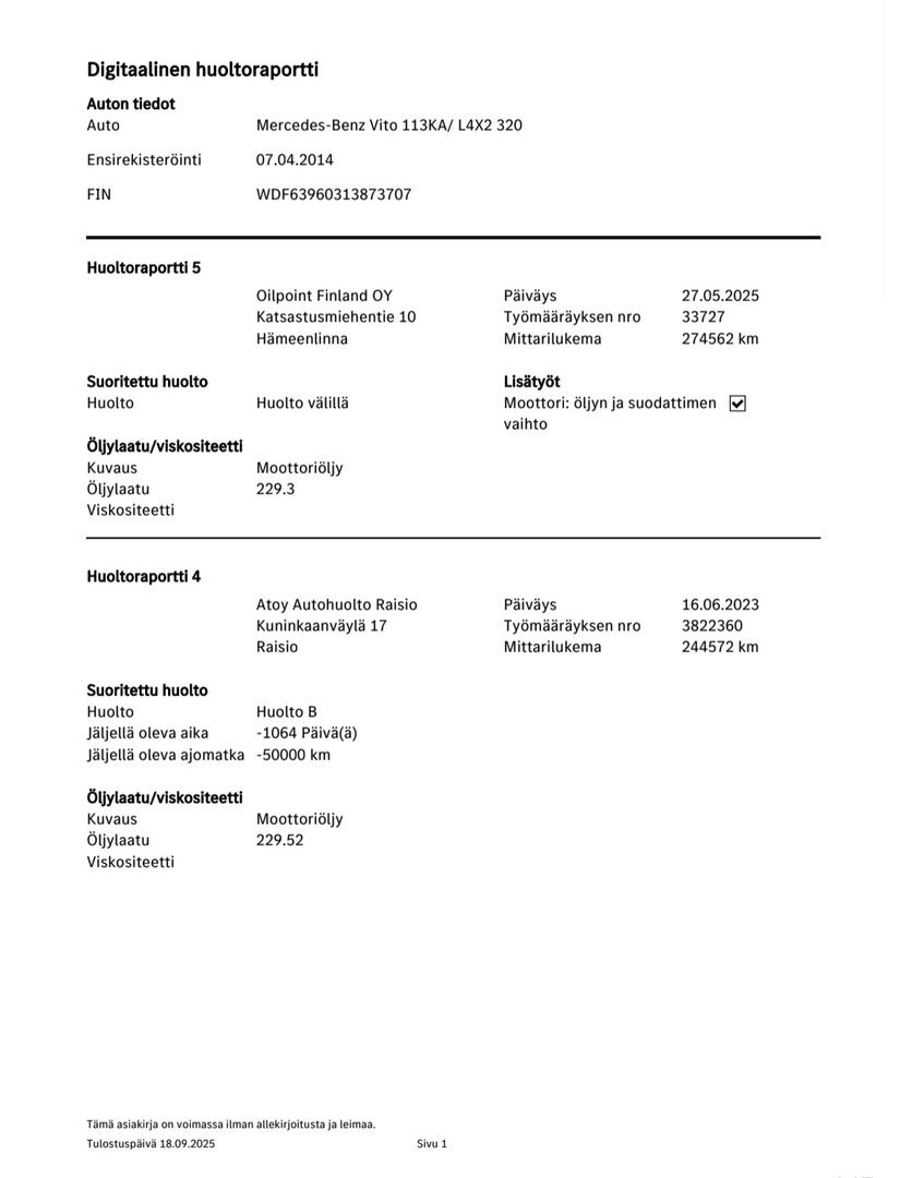 Mercedes-Benz Vito 2014 113CDI keskipitkä A2 *YritysOutlet - Myydään vain yrityksille* *Leimaa 6/2026 asti!* - *Koukku / 2x Renkaat ja vanteet*