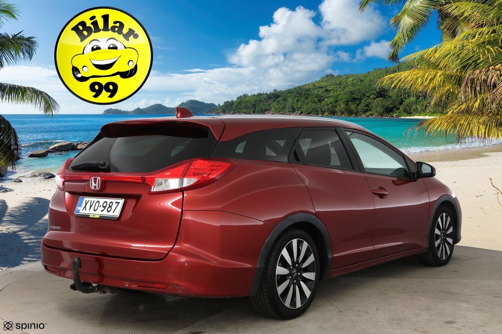 Honda Civic 2014 Tourer 1,8i Lifestyle Business AT HID / 2-om Suomi-auto / Vetokoukku / Vakkari / P-kamera / Lohkolämmitin - Täydellinen huoltokirja / 2x renkaat