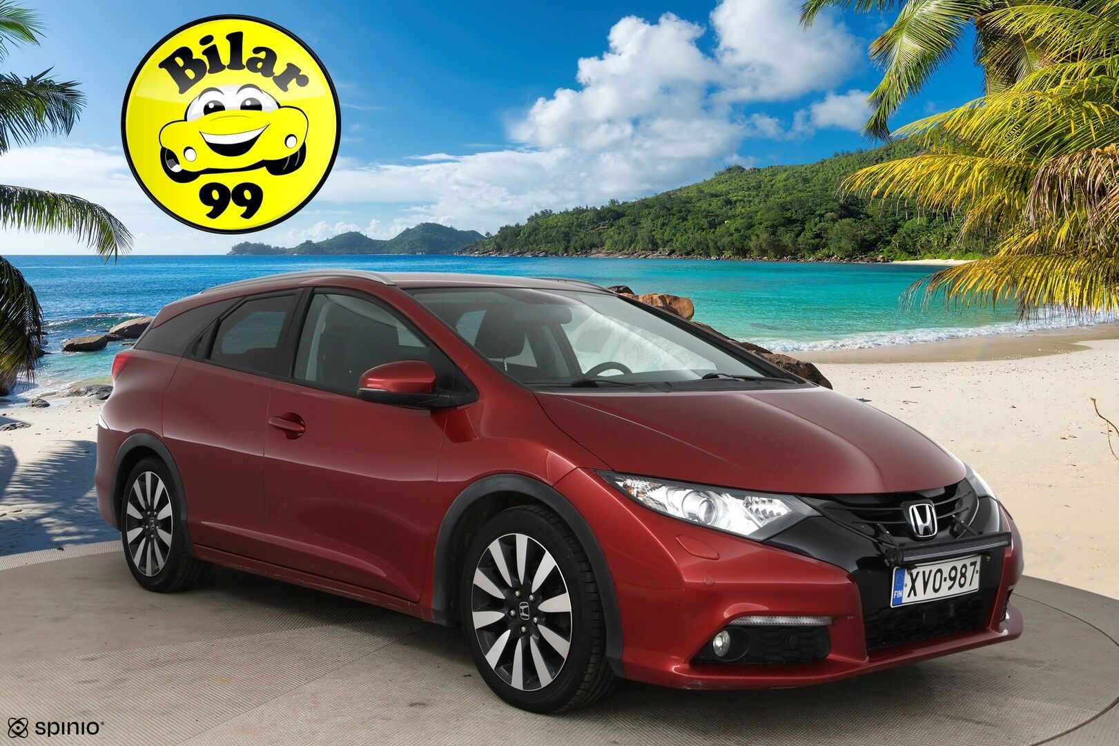 Honda Civic 2014 Tourer 1,8i Lifestyle Business AT HID / 2-om Suomi-auto / Vetokoukku / Vakkari / P-kamera / Lohkolämmitin - Täydellinen huoltokirja / 2x renkaat