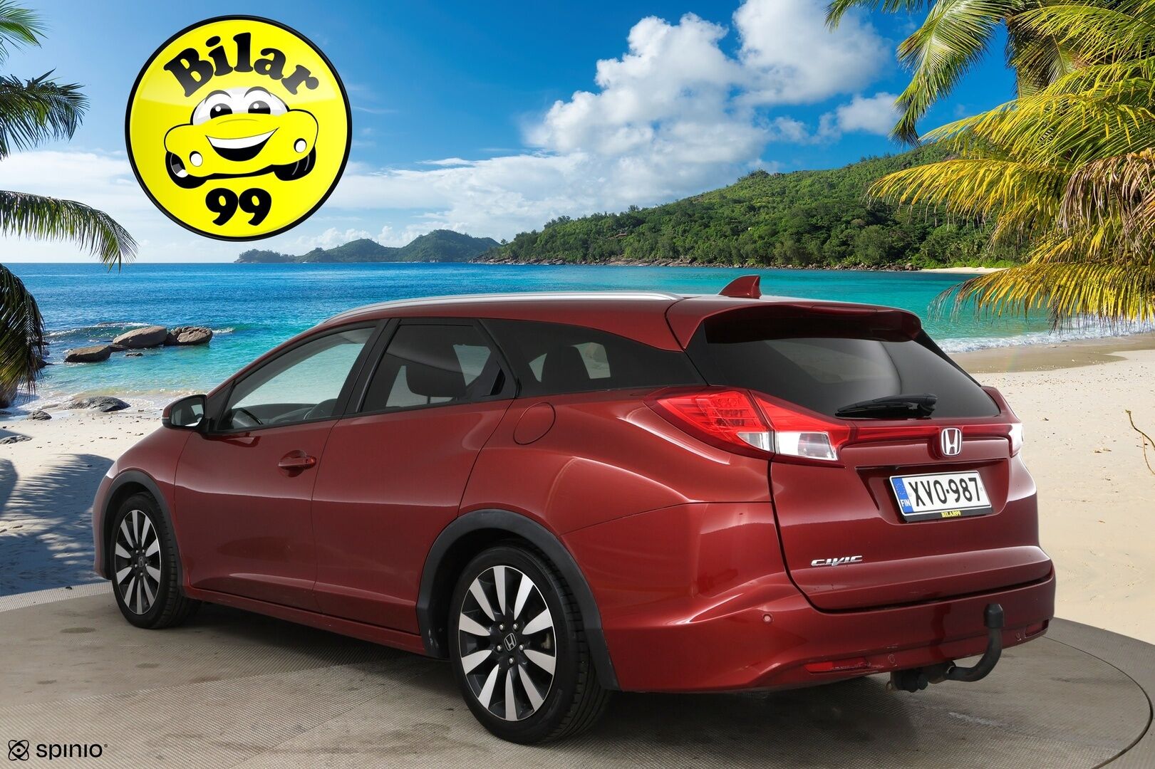 Honda Civic 2014 Tourer 1,8i Lifestyle Business AT HID / 2-om Suomi-auto / Vetokoukku / Vakkari / P-kamera / Lohkolämmitin - Täydellinen huoltokirja / 2x renkaat