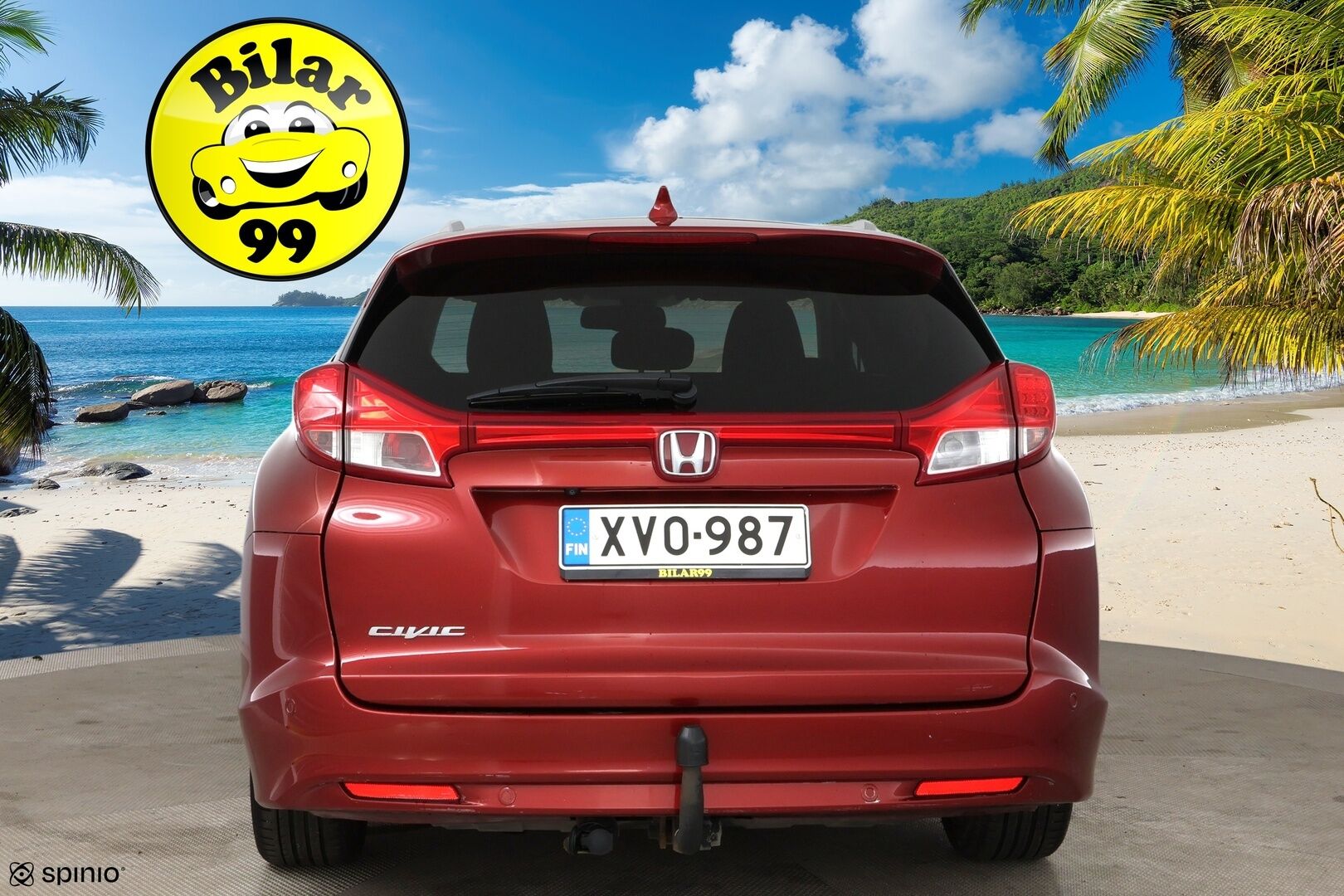 Honda Civic 2014 Tourer 1,8i Lifestyle Business AT HID / 2-om Suomi-auto / Vetokoukku / Vakkari / P-kamera / Lohkolämmitin - Täydellinen huoltokirja / 2x renkaat