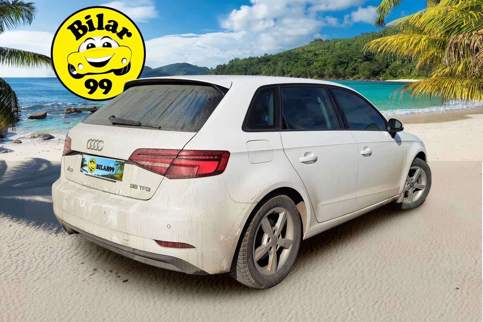 Audi A3 2019 Sportback Pro Business 35 TFSI 110 kW *Suomi-auto / ACC / Keyless Go / Nahkasisusta / Lohkolämmitin / Tutkat takana * - Juuri huollettu 20.3.2026 154tkm kohdalla! / 2x renkaat vanteilla / Bluetooth 