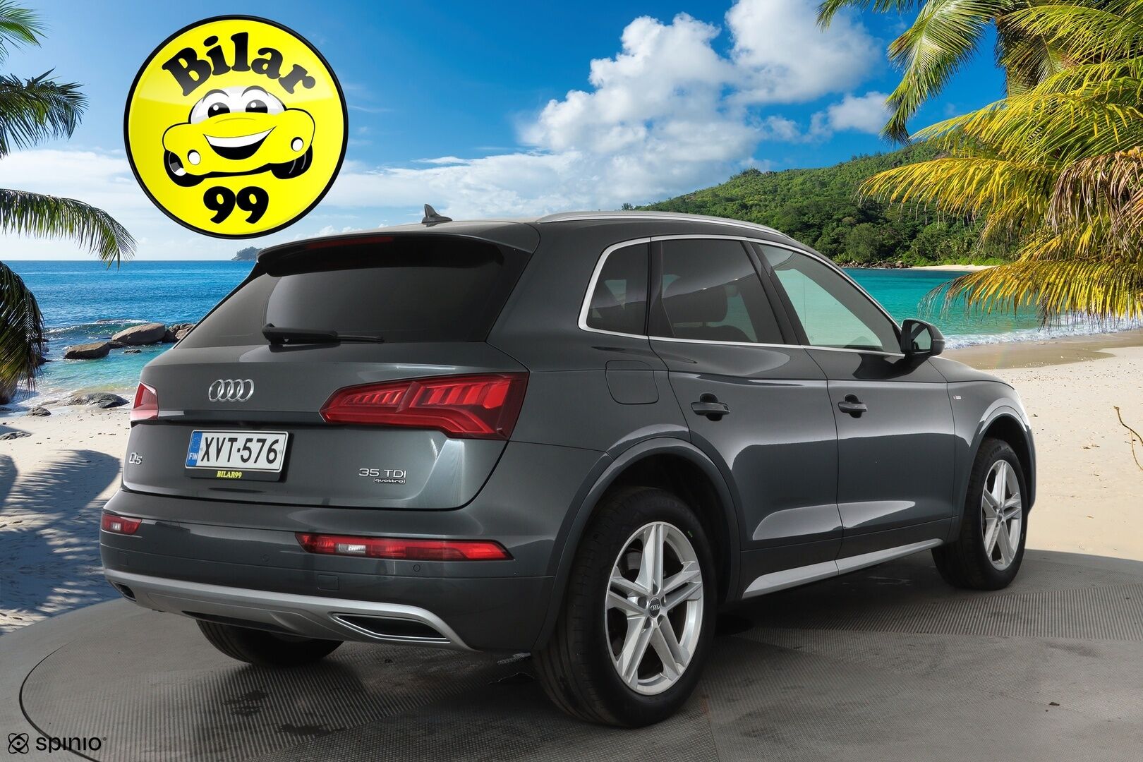 Audi Q5 2019 Business Sport Special Edition 35 TDI 120 kW quattro S tronic **Vakkari / Matrix LED / Webasto / P.kamera / Koukku** - 1.Om Suomi-auto / Merkkihuollettu / Kahdet renkaat aluvanteilla / Sporttipenkit puolinahoilla / Juuri katsastettu!