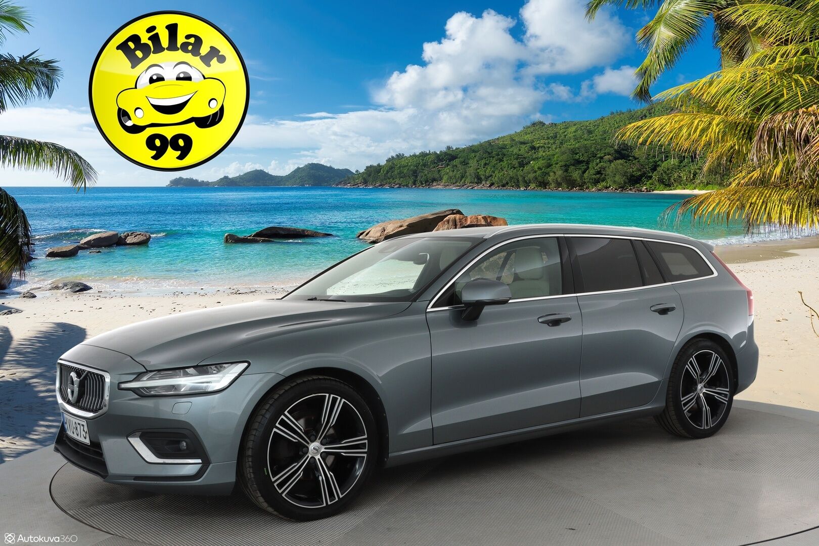 Volvo V60 2019 D4 Inscription aut **H&K / HUD / Pa-lämmitin / Adapt. vakkari / Koukku / Muistipenkit / Keyless / P.kamera** - Full LED / Vaalea nahkasisusta / Apple&Android / Navi