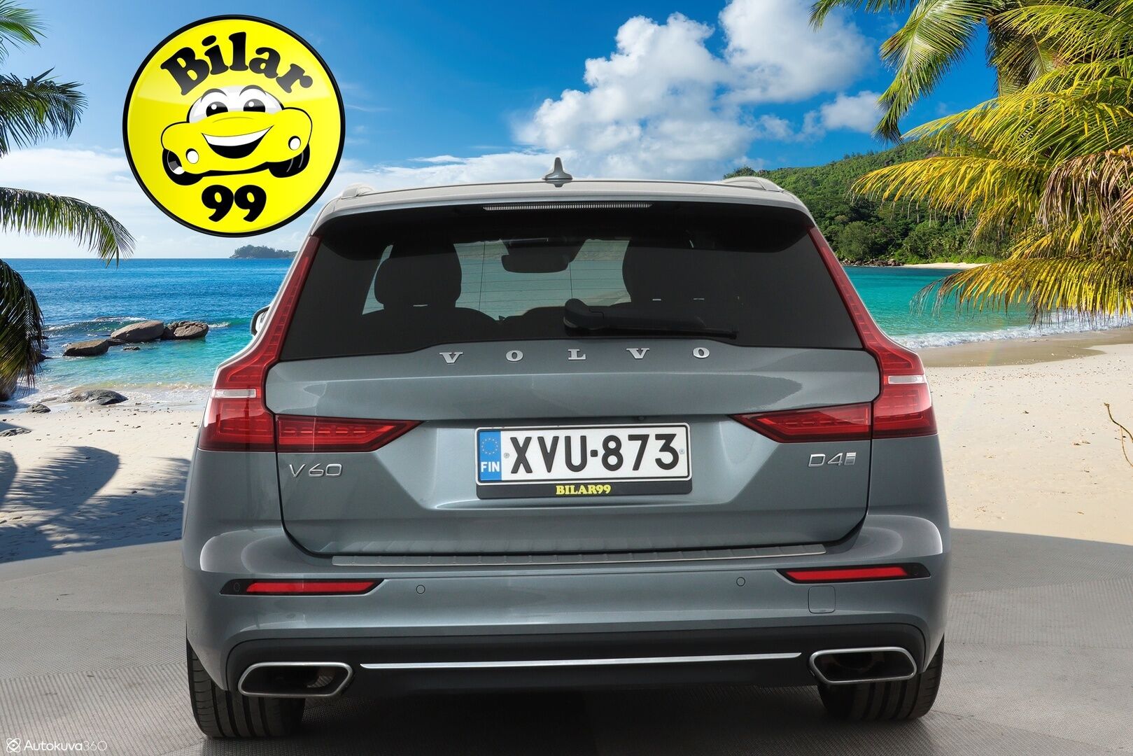 Volvo V60 2019 D4 Inscription aut **H&K / HUD / Pa-lämmitin / Adapt. vakkari / Koukku / Muistipenkit / Keyless / P.kamera** - Full LED / Vaalea nahkasisusta / Apple&Android / Navi
